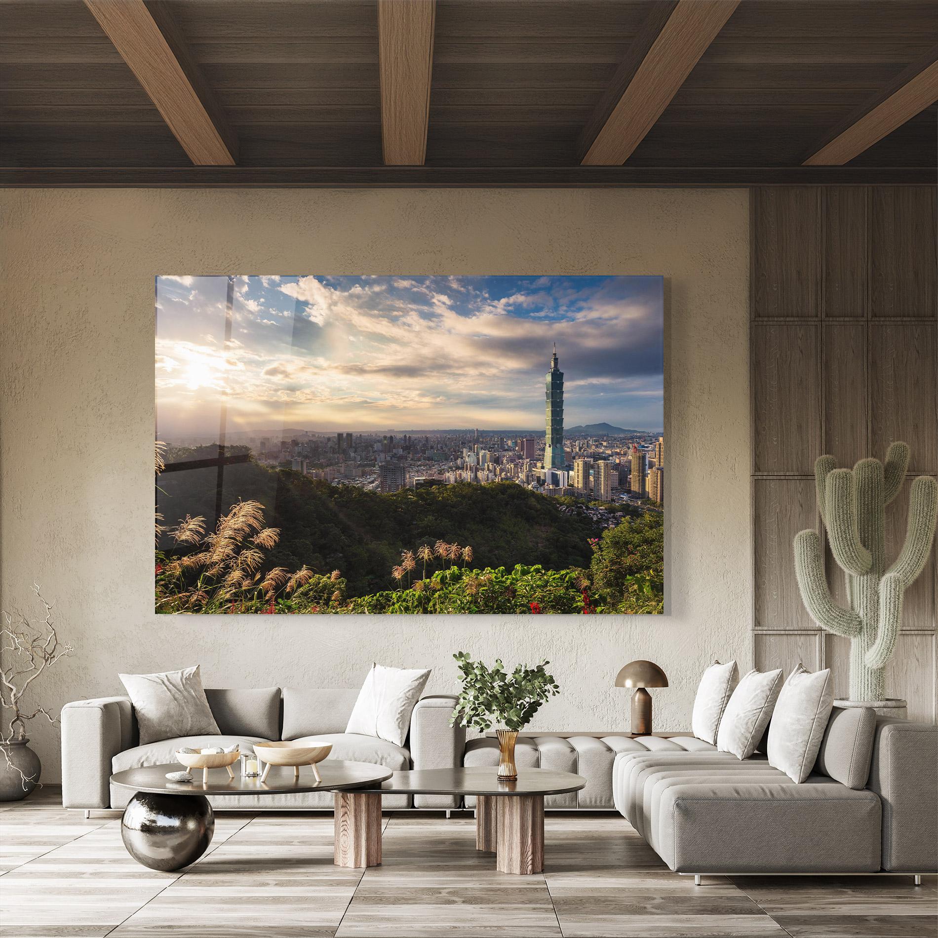 Tablou Sticla Big Building Daylight mockup 8