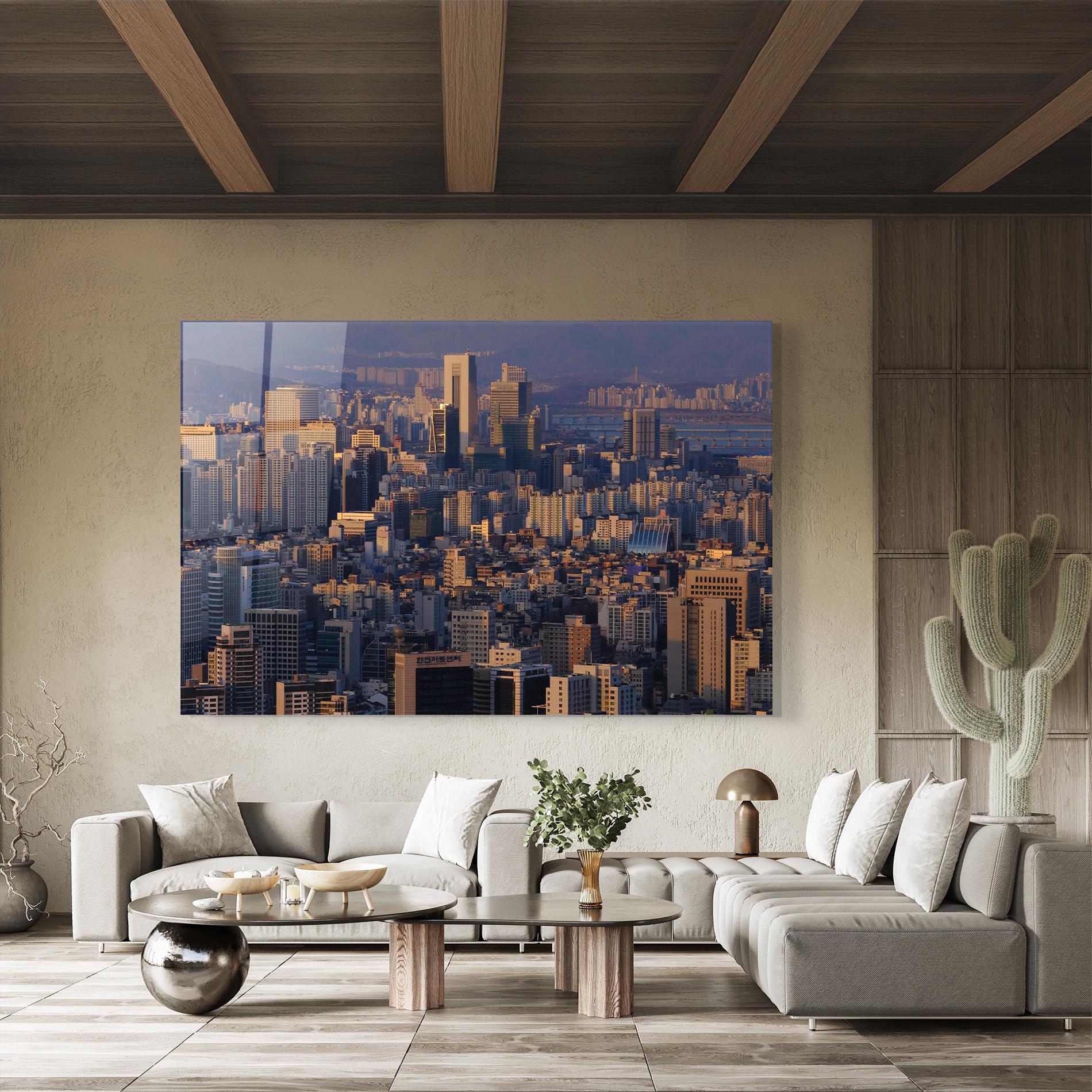 Tablou Sticla Big City mockup 8