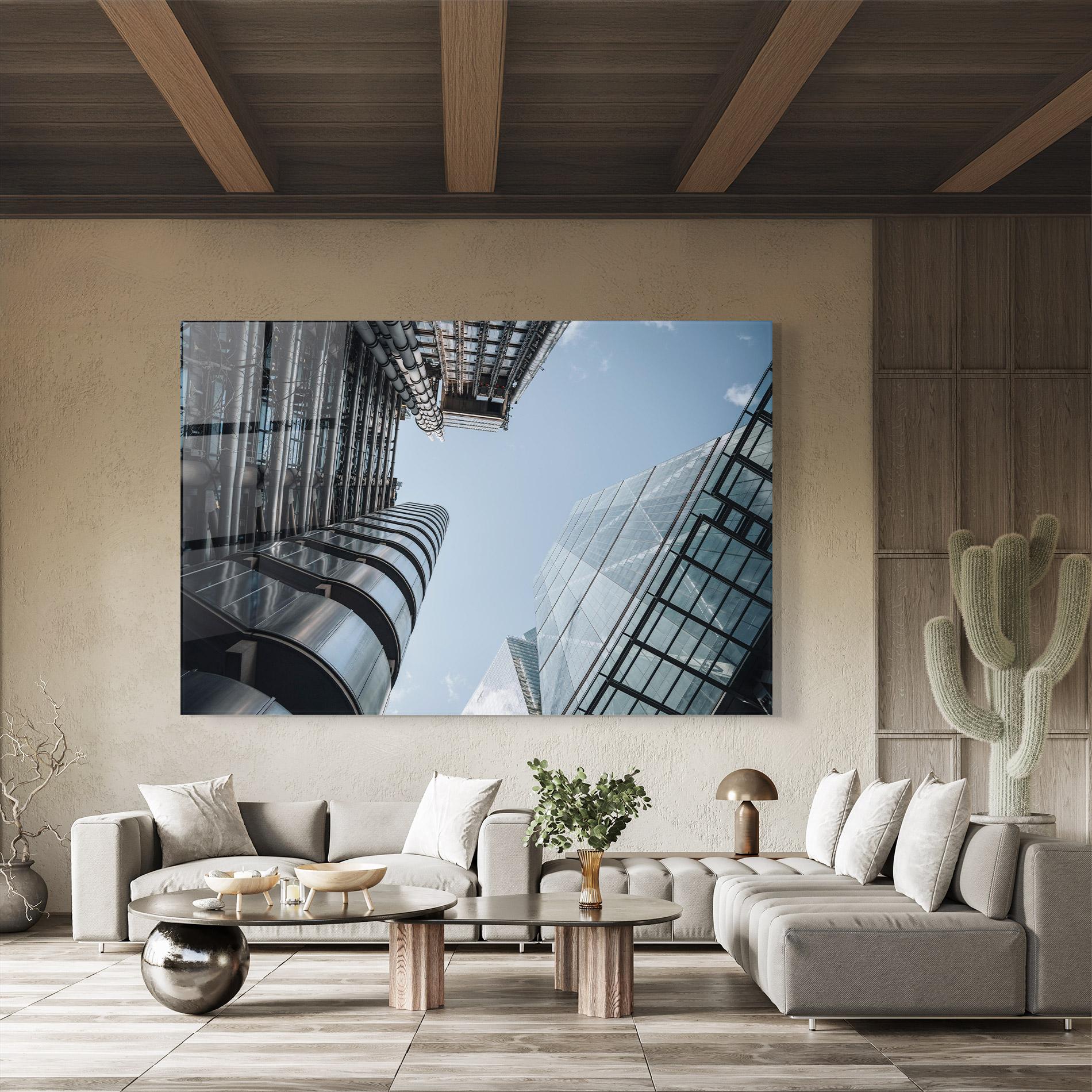 Tablou Sticla Big Glass Building mockup 8