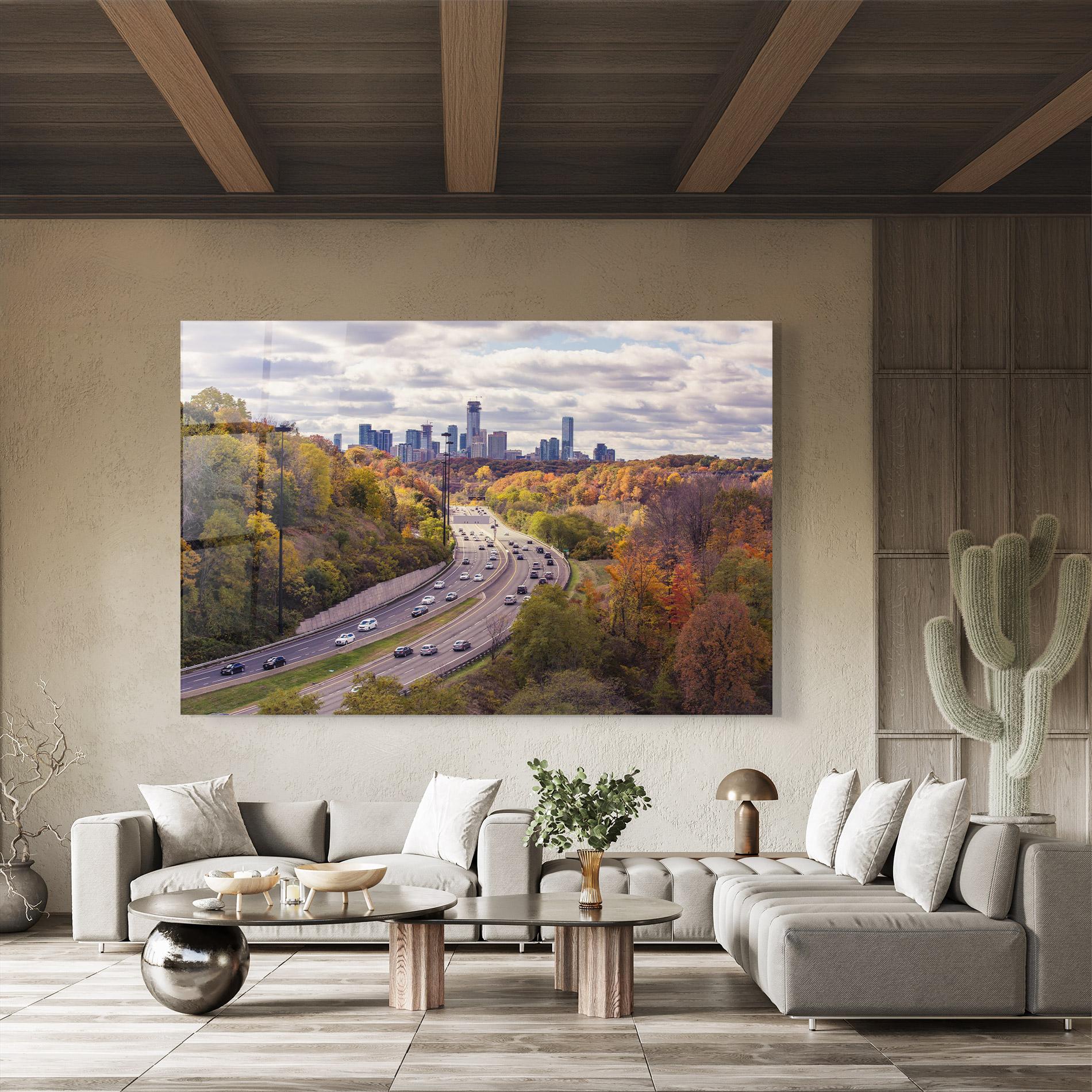 Tablou Sticla City Road mockup 8