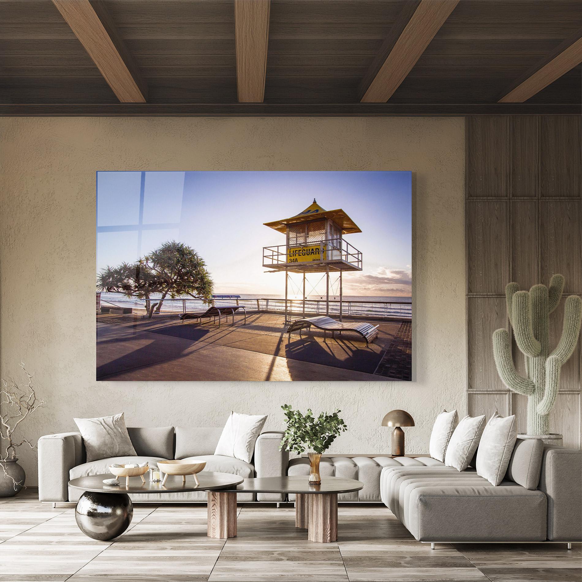 Tablou Sticla Sunny Building Day mockup 8