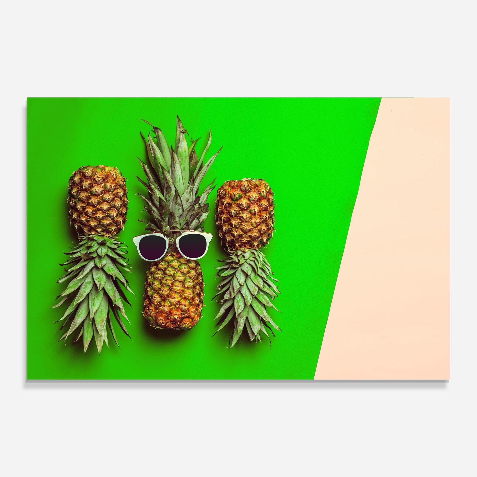 Tablou Sticla Green Pineapple mockup 0