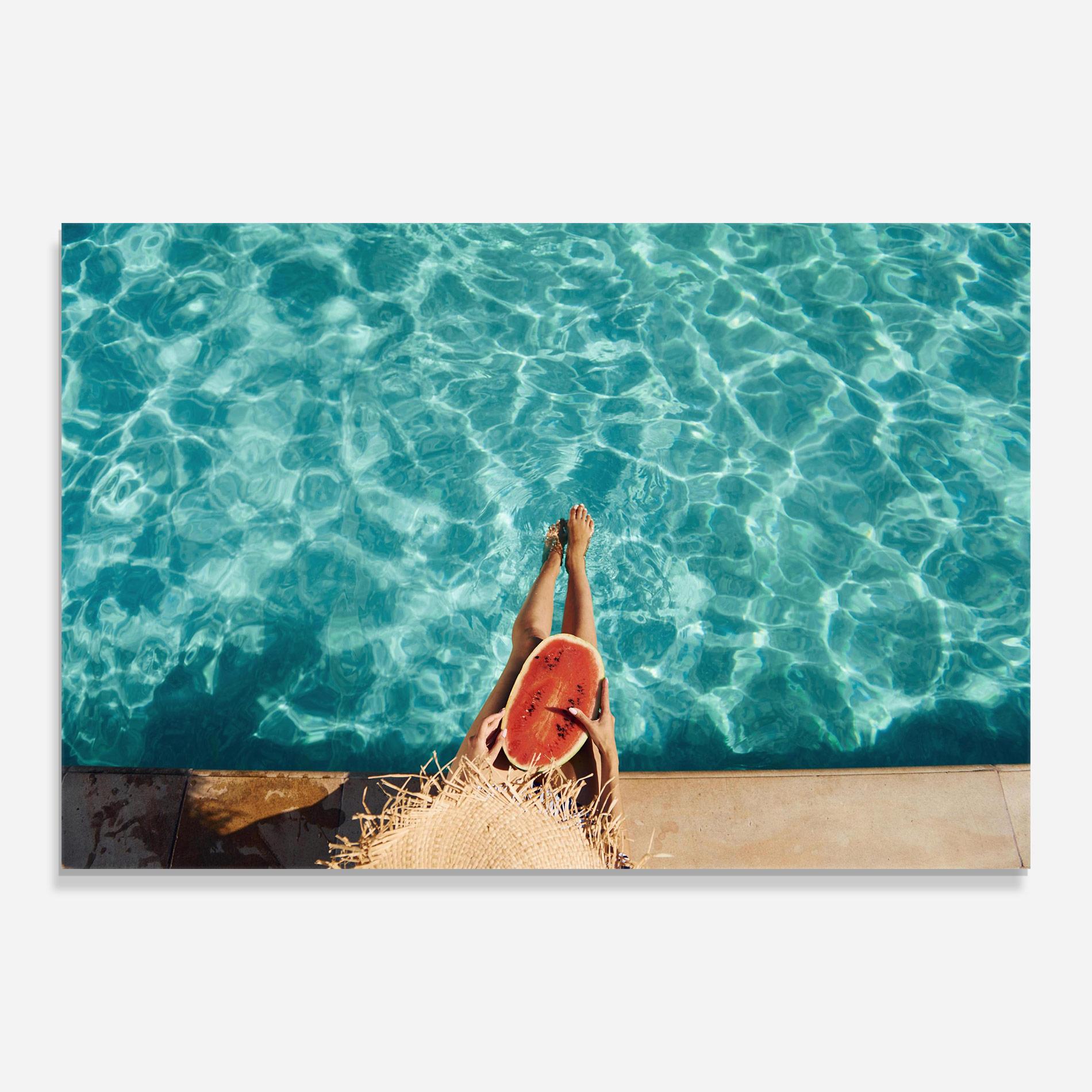 Tablou Sticla Pool Watermelon mockup 0