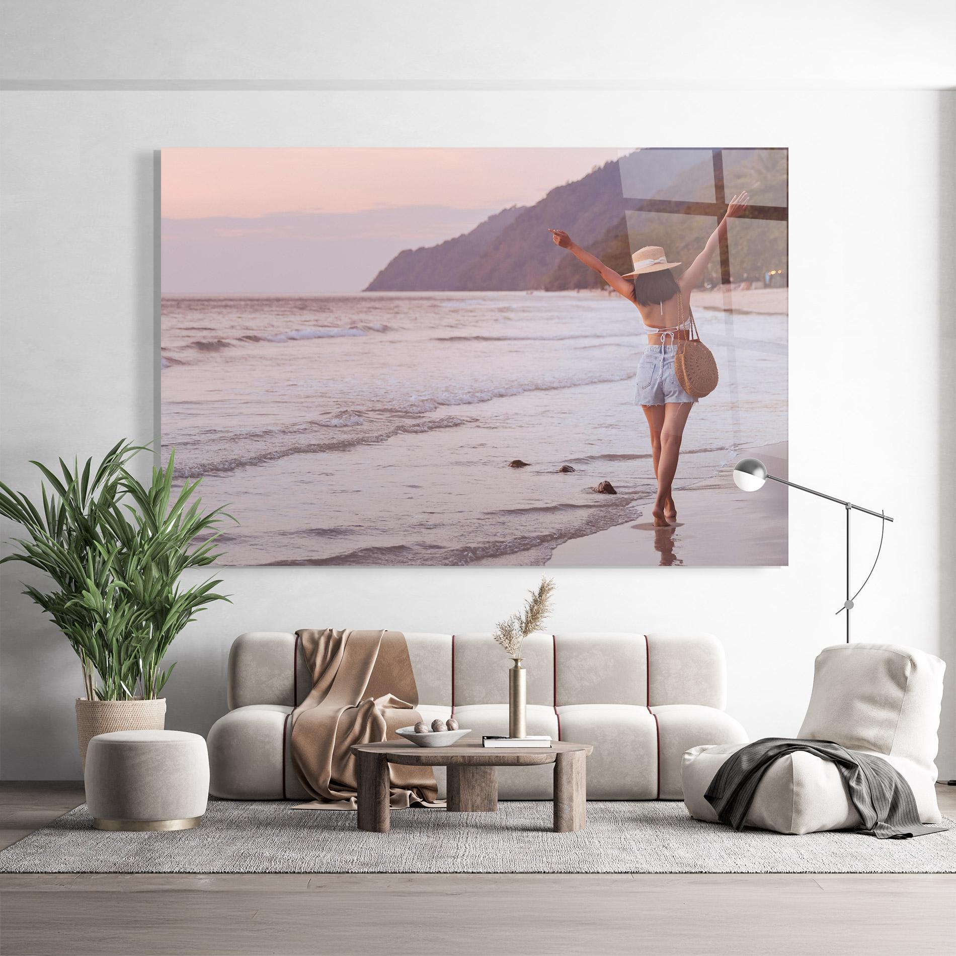 Tablou Sticla Beach Traveler mockup 9