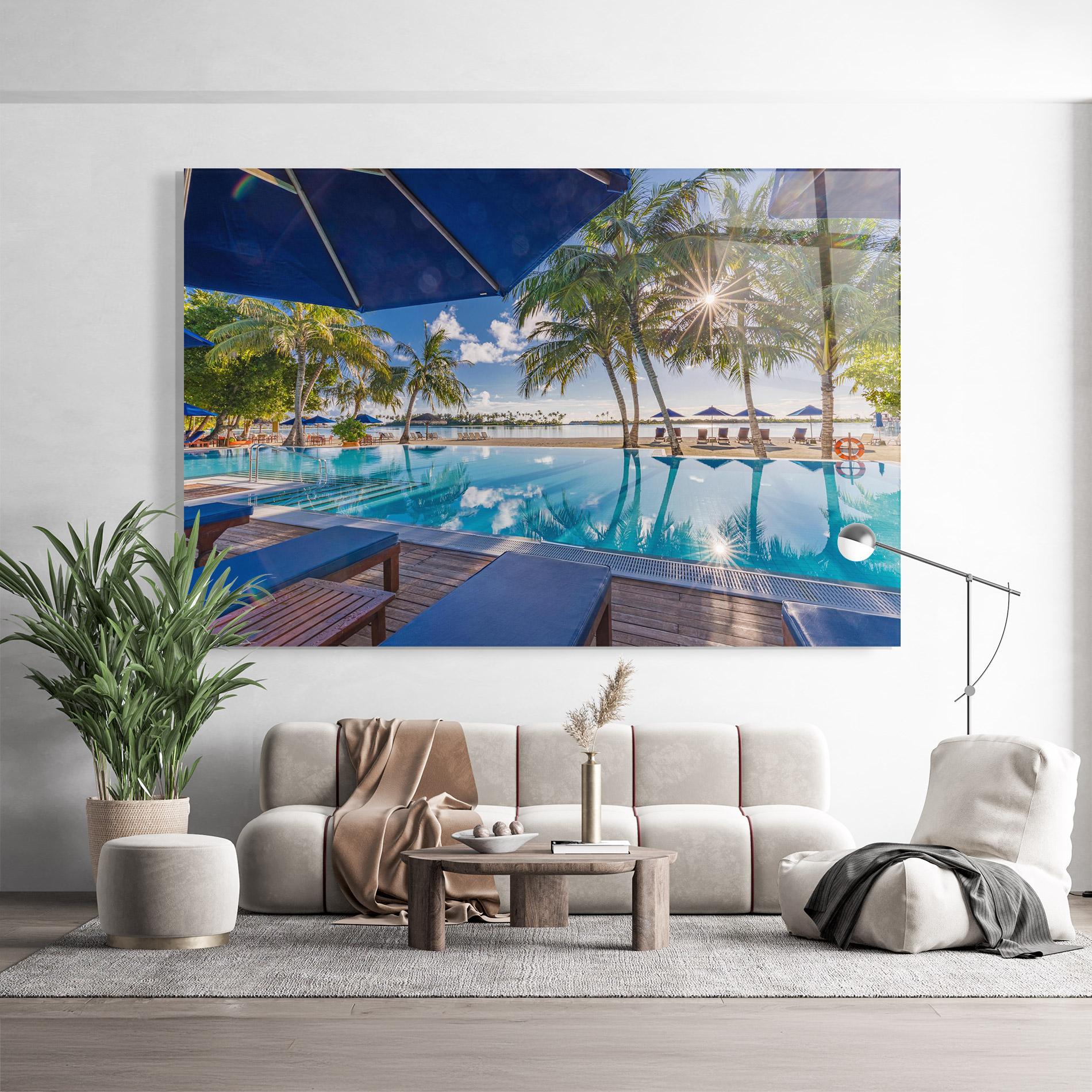 Tablou Sticla Fantastic Summer Mood mockup 9