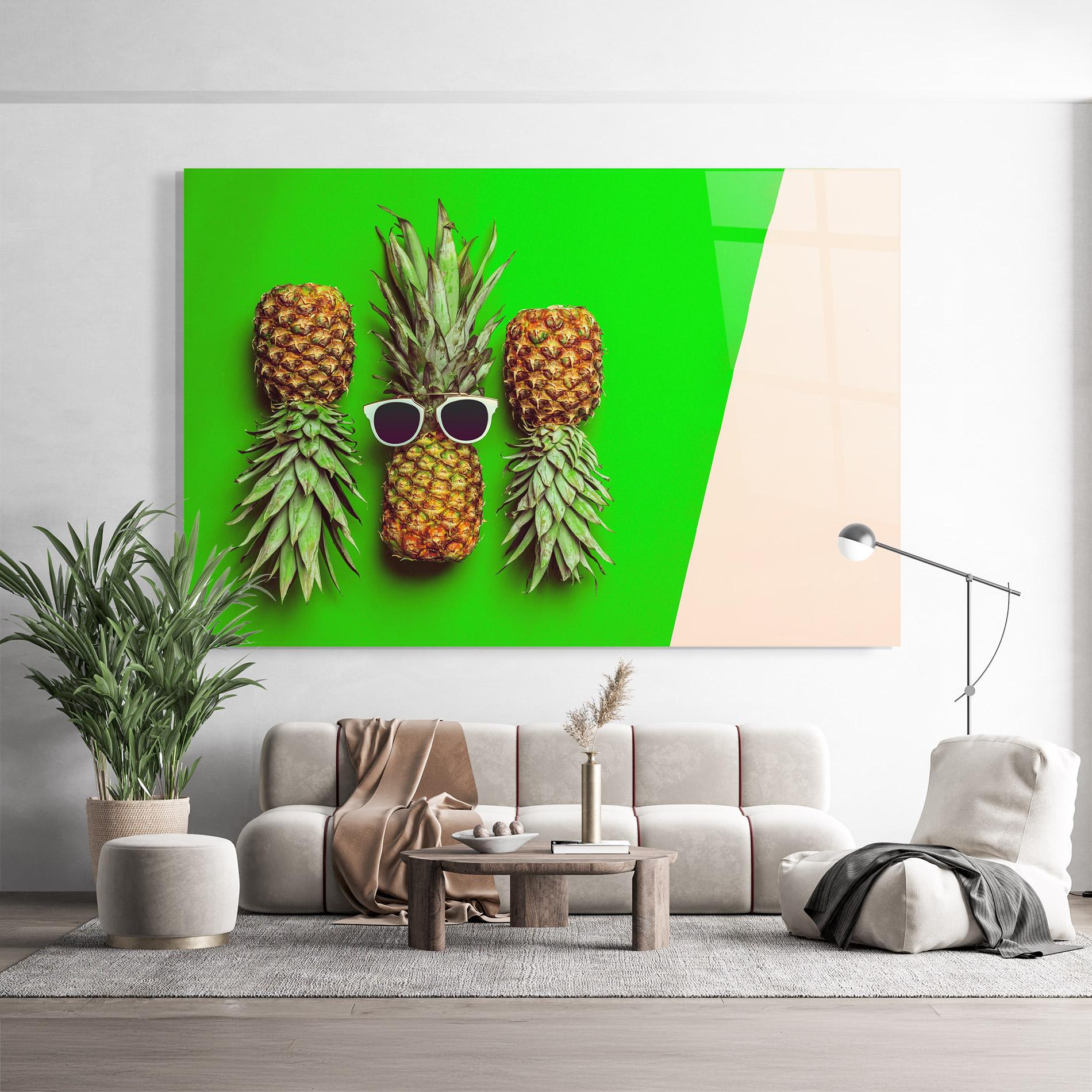 Tablou Sticla Green Pineapple mockup 9