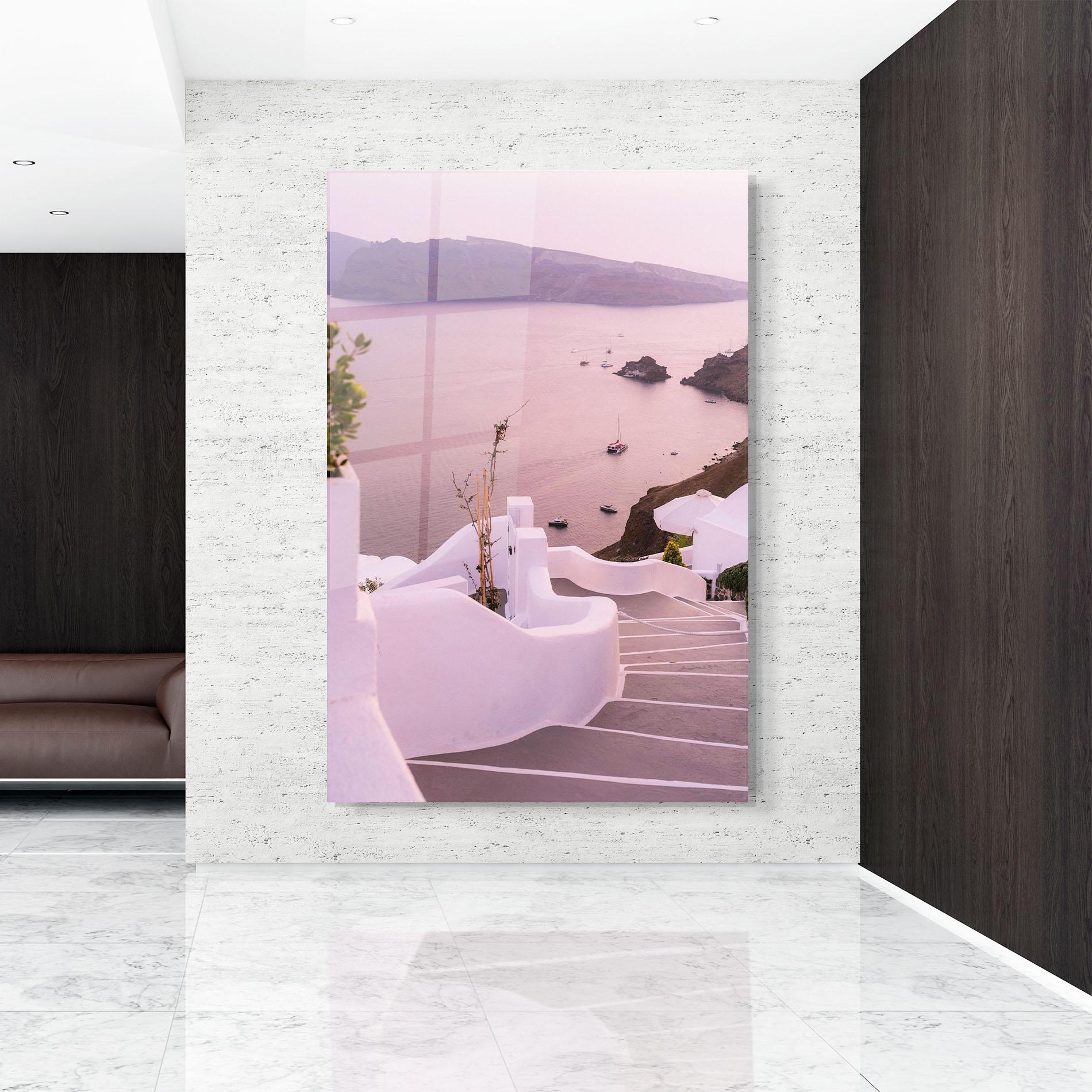 Tablou Sticla Grece Strairs mockup 9