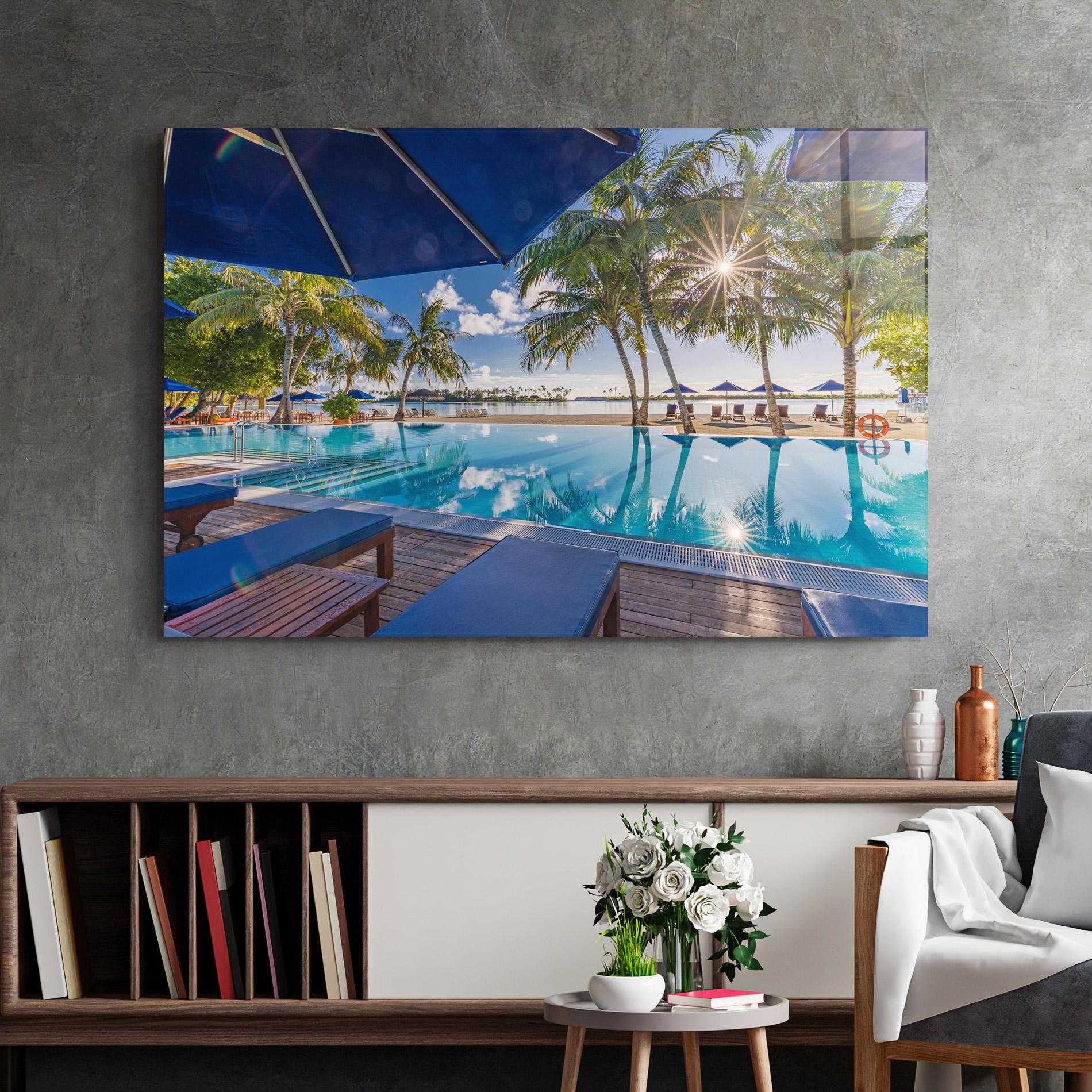 Tablou Sticla Fantastic Summer Mood mockup 2