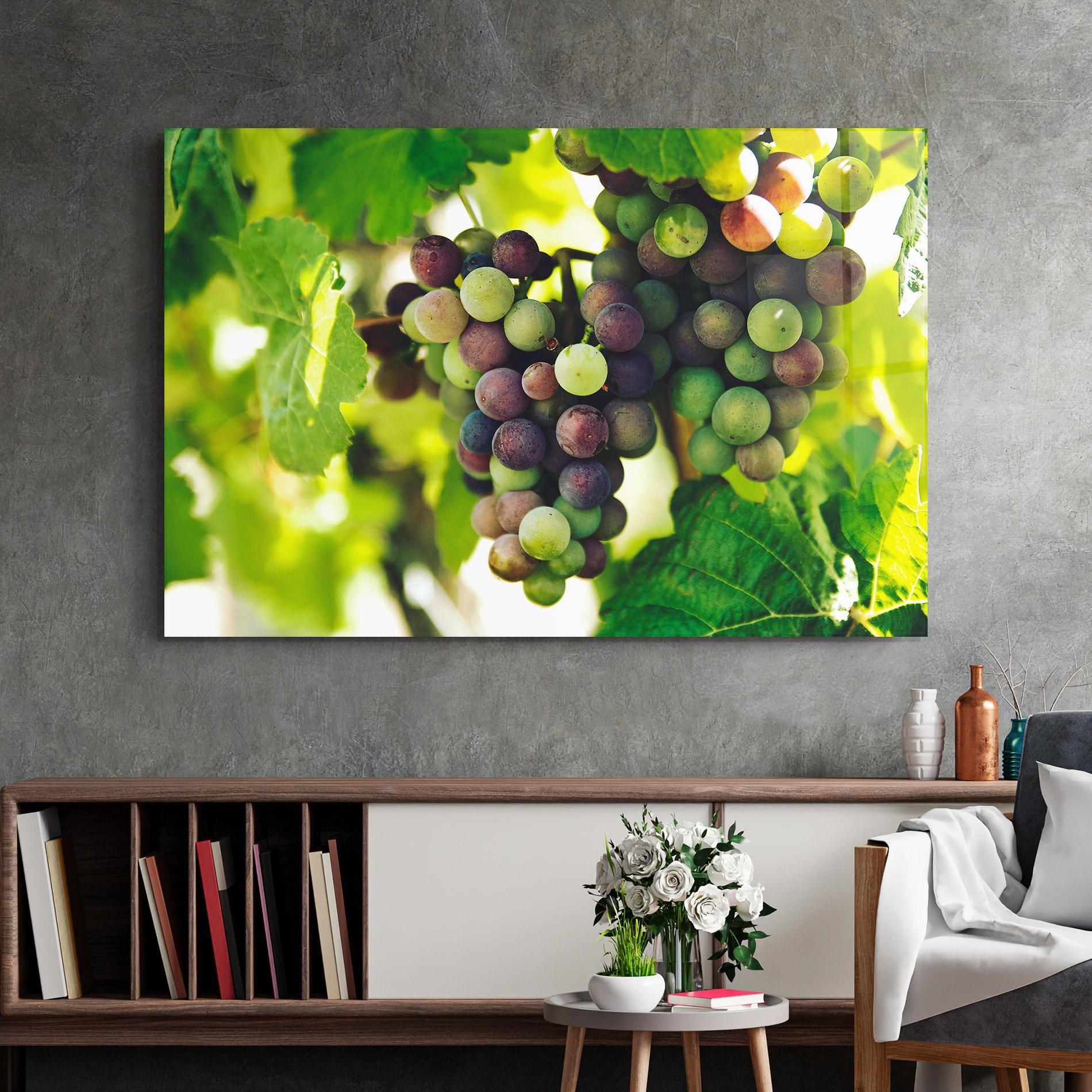 Tablou Sticla Green Grapes mockup 2