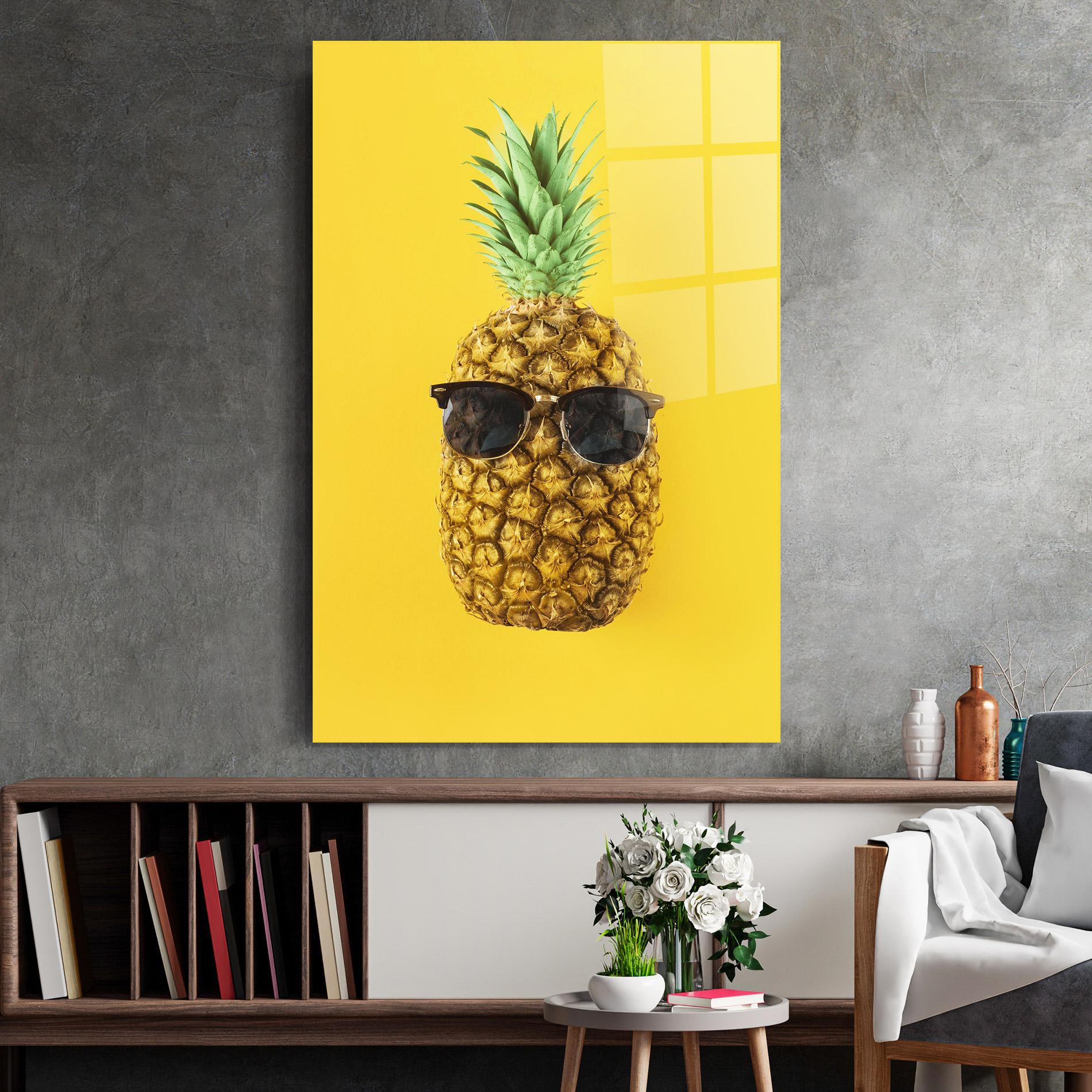 Tablou Sticla Fresh Pineapple mockup 2