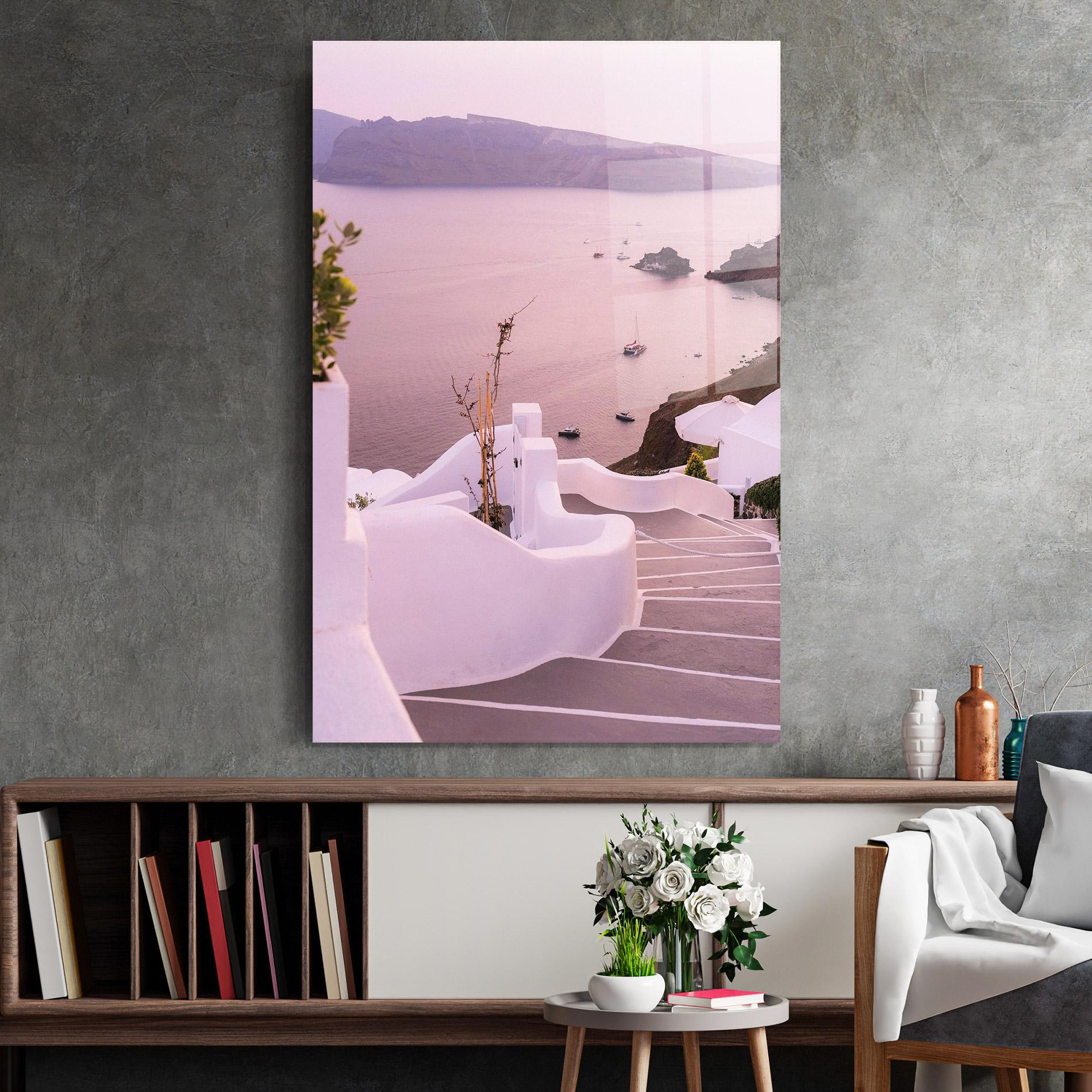 Tablou Sticla Grece Strairs mockup 2