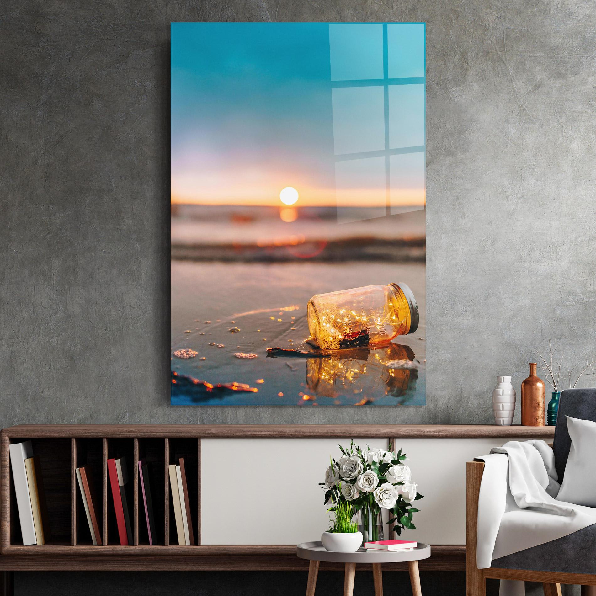 Tablou Sticla Jar With Lights mockup 2