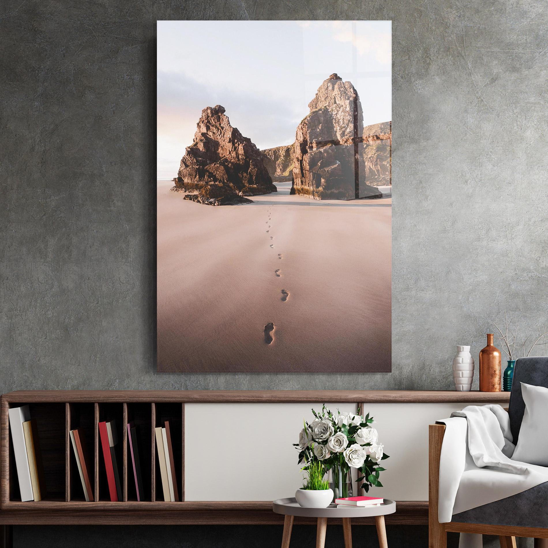 Tablou Sticla Sand Mark mockup 2