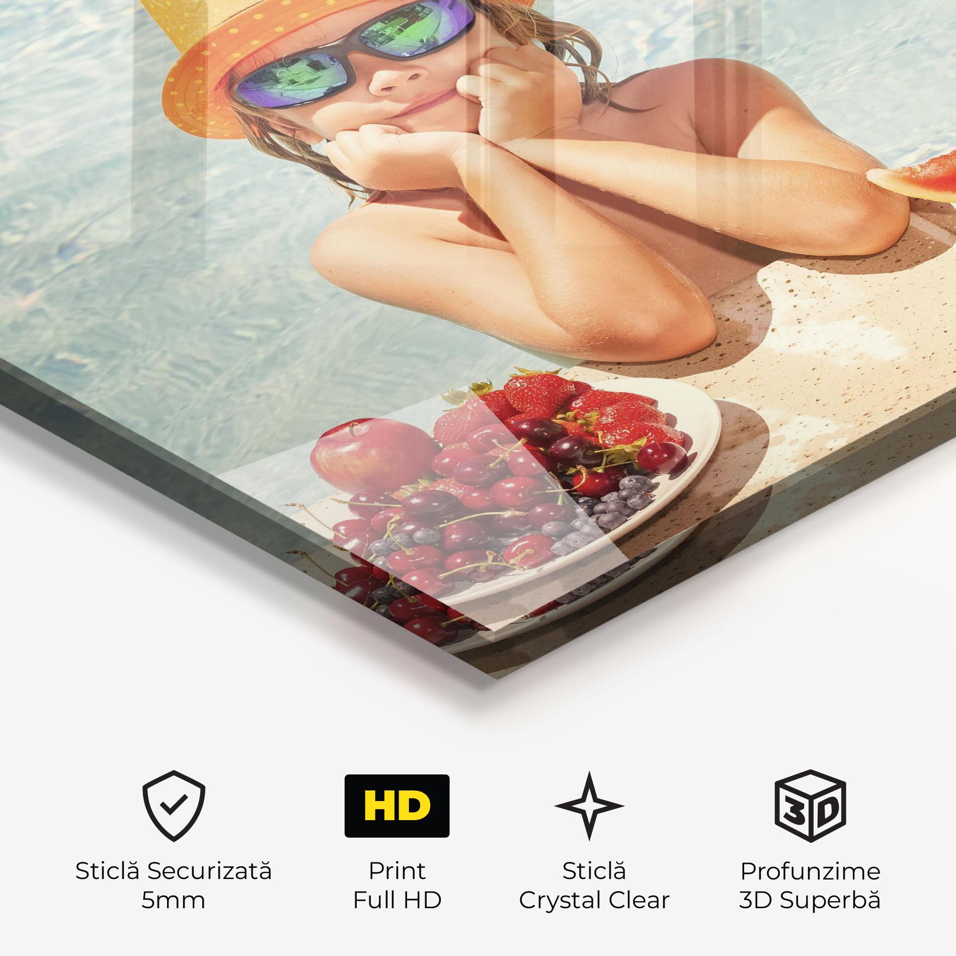 Tablou Sticla Child Swimming mockup 3