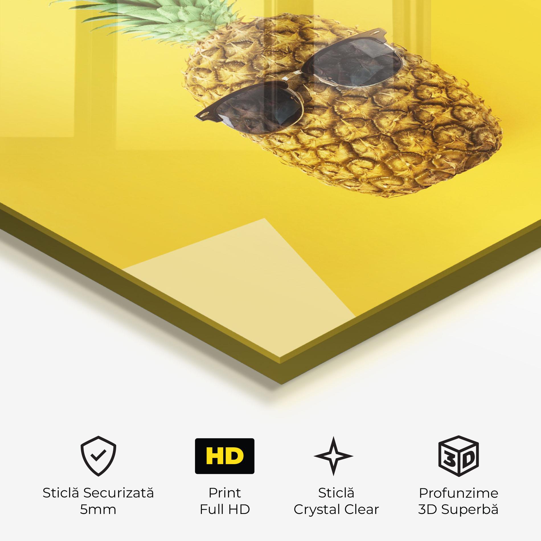 Tablou Sticla Fresh Pineapple mockup 3