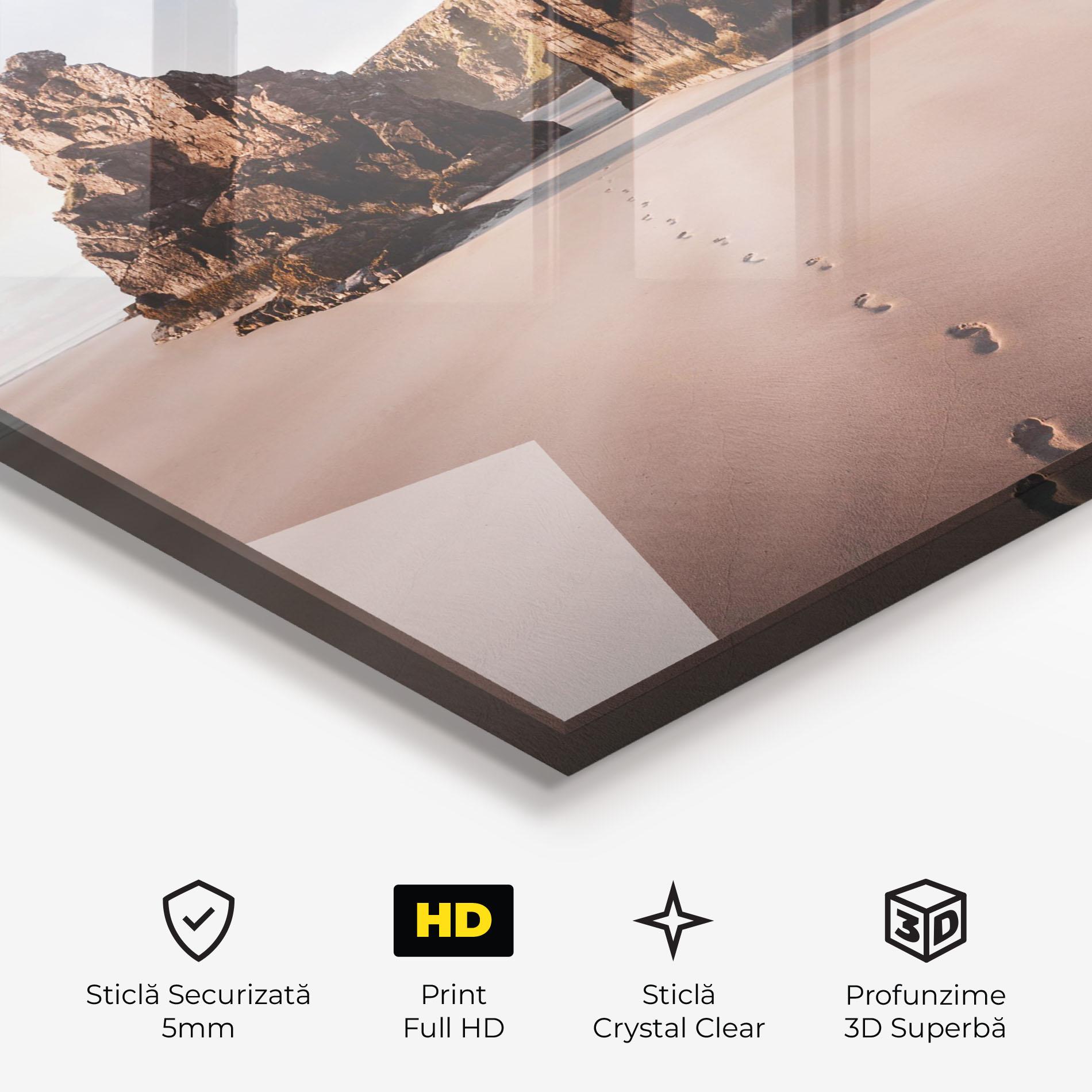 Tablou Sticla Sand Mark mockup 3