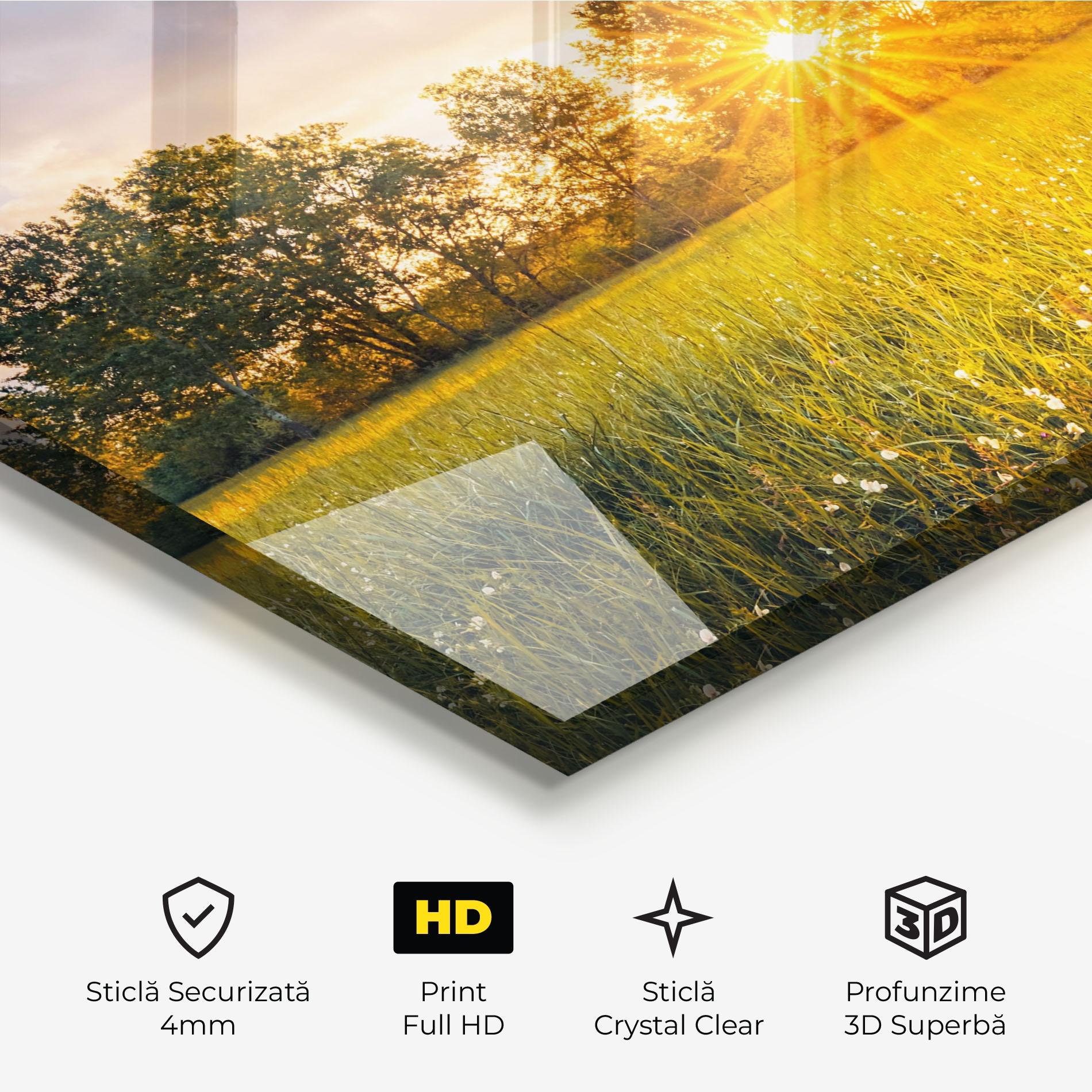 Tablou Sticla Blossoming Meadow mockup 3