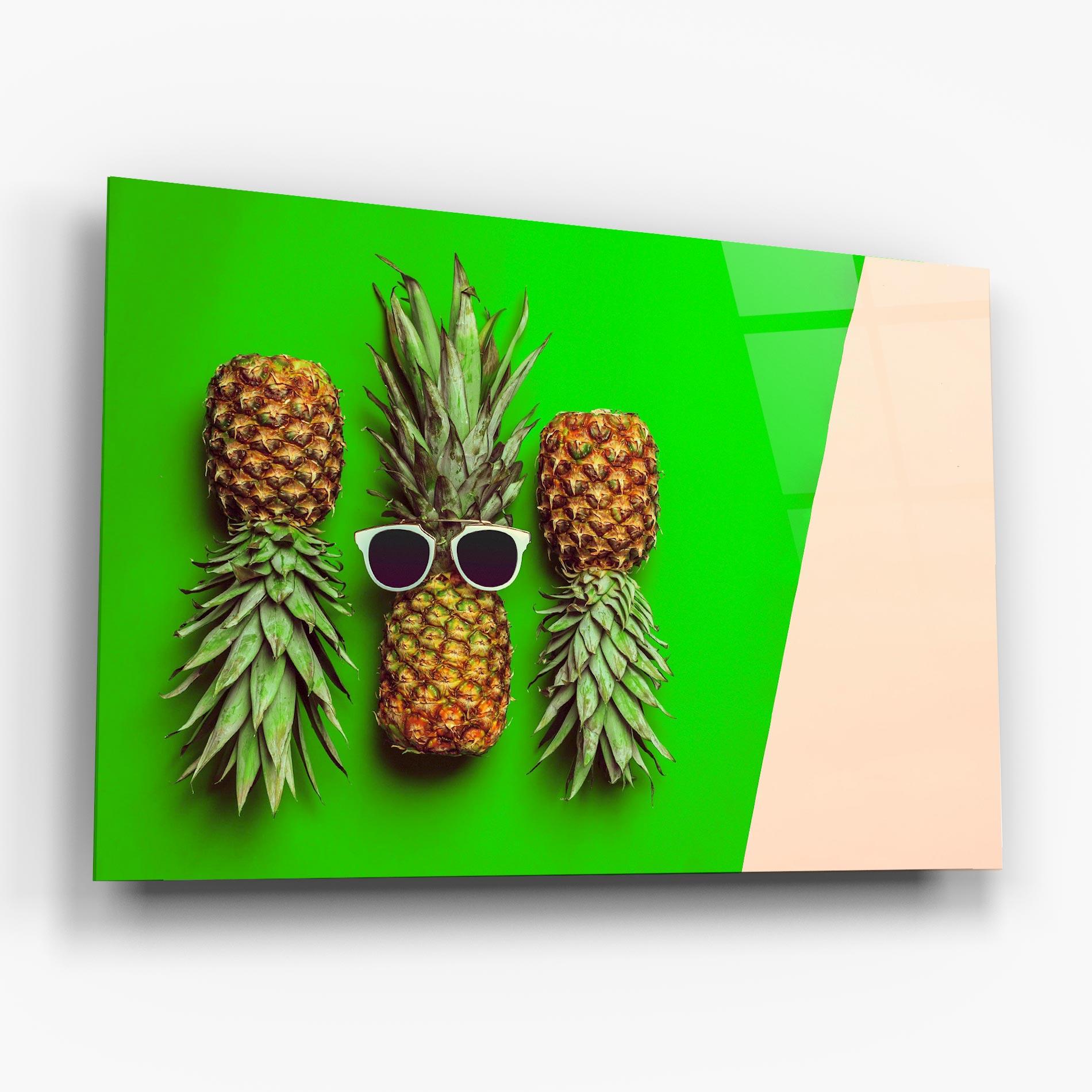 Tablou Sticla Green Pineapple mockup 6