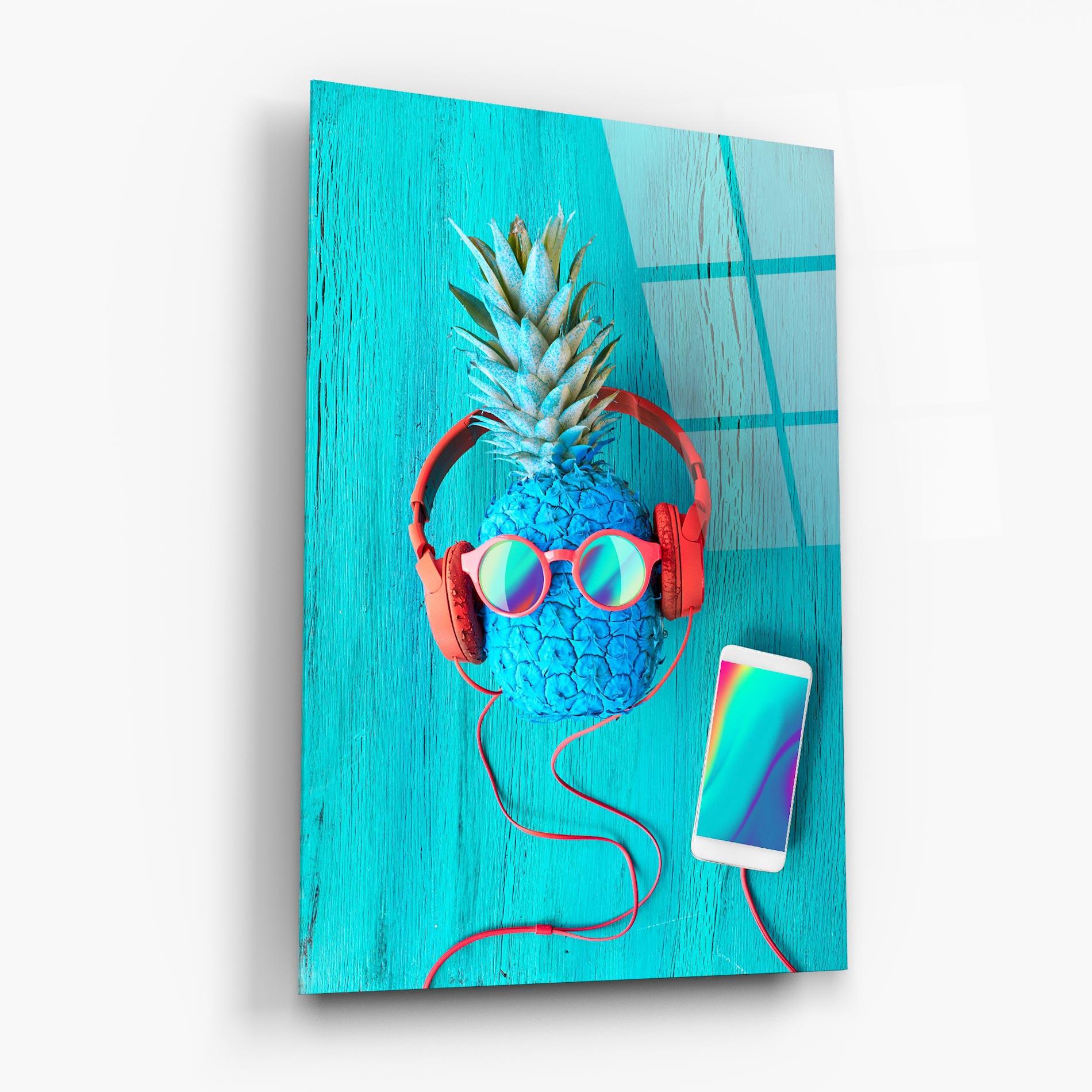 Tablou Sticla Blue Pineapple mockup 6