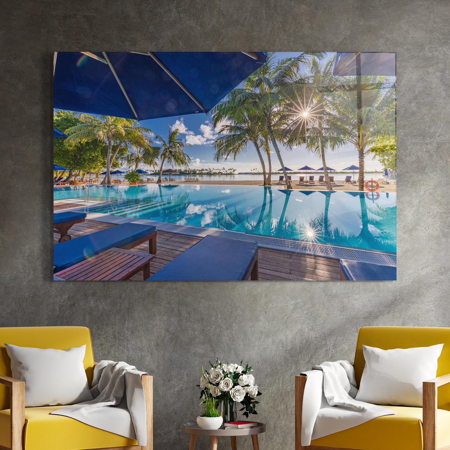 Tablou Sticla Fantastic Summer Mood mockup 4