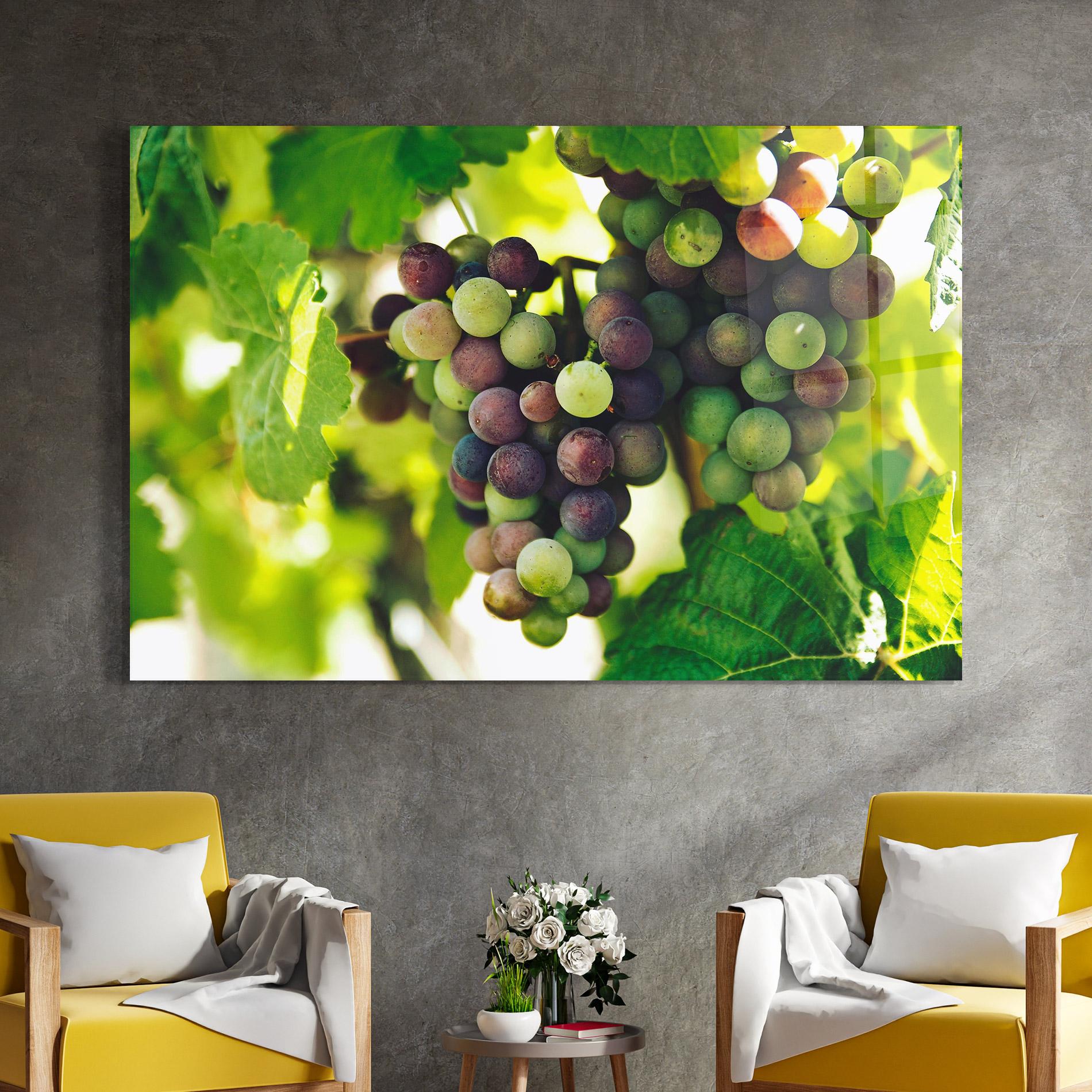 Tablou Sticla Green Grapes mockup 4