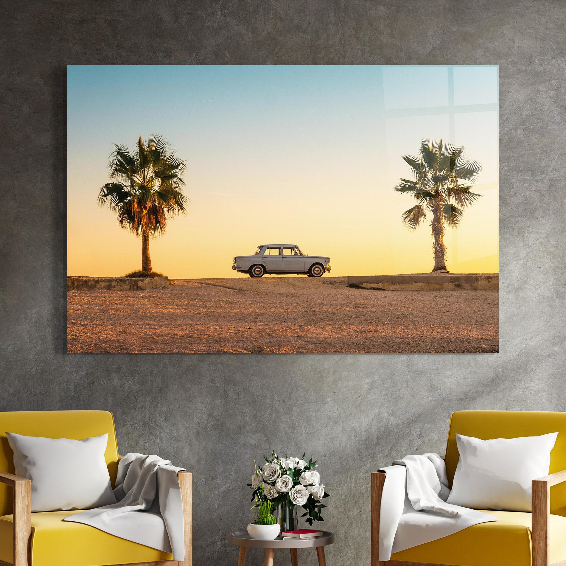 Tablou Sticla Summer Car mockup 4