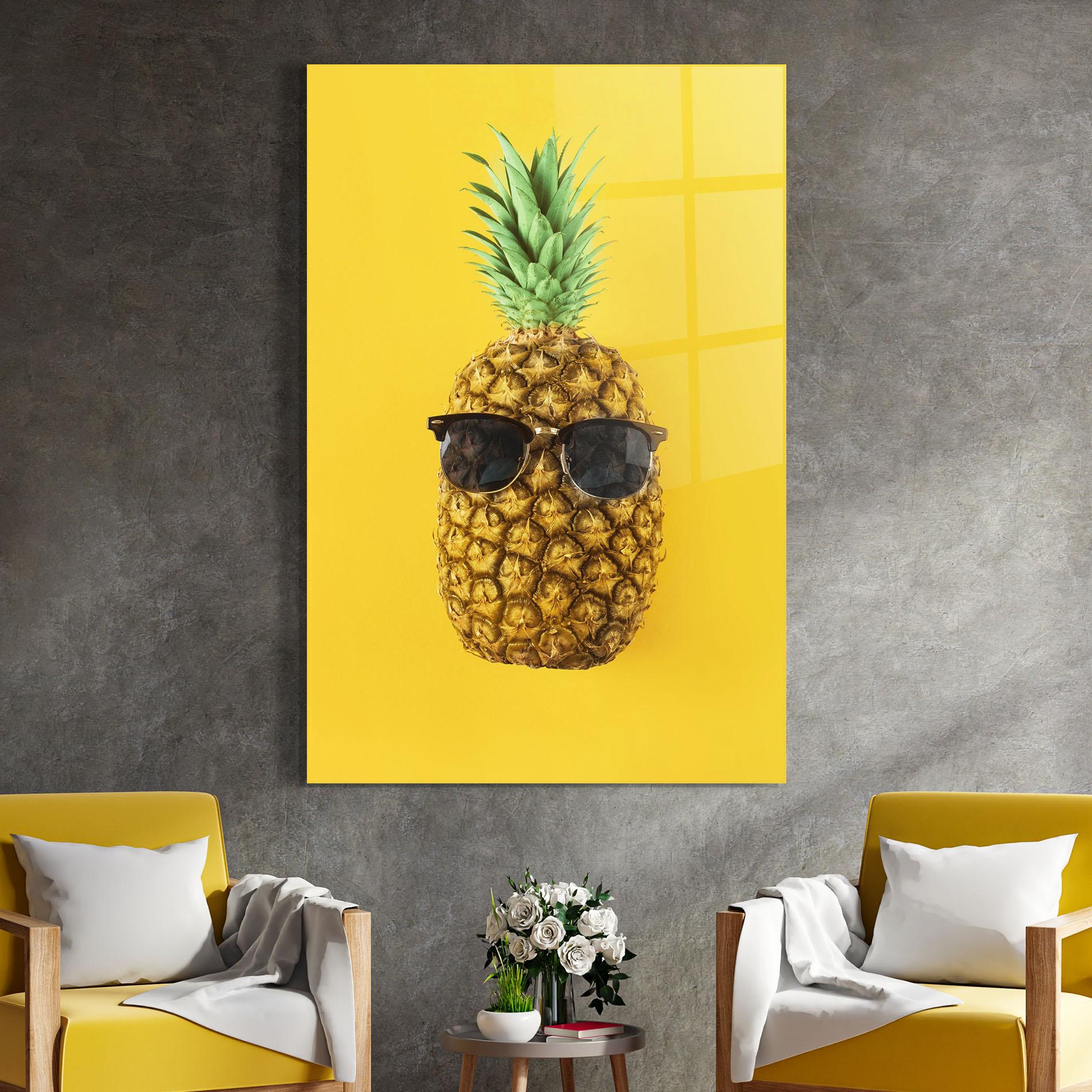 Tablou Sticla Fresh Pineapple mockup 4