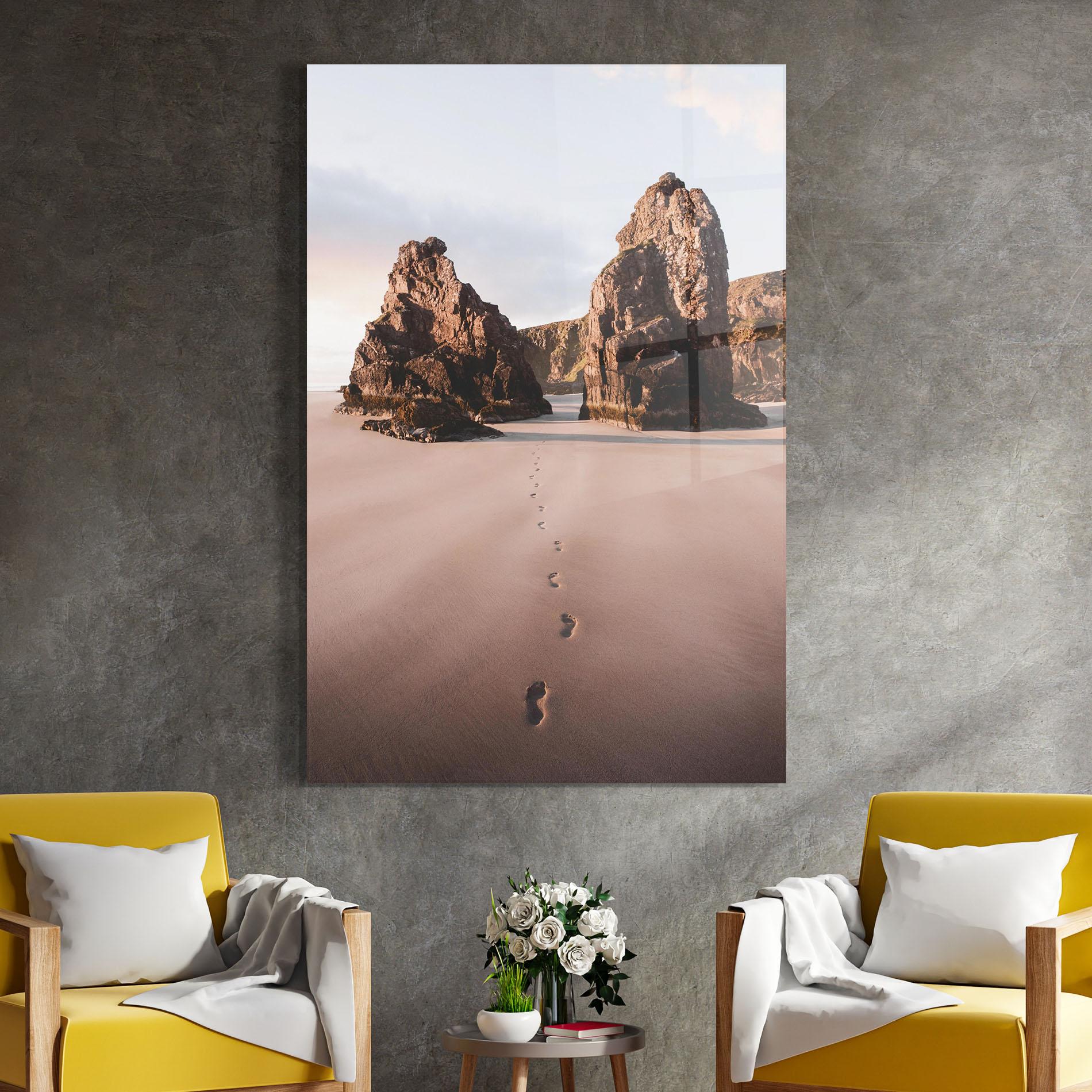 Tablou Sticla Sand Mark mockup 4