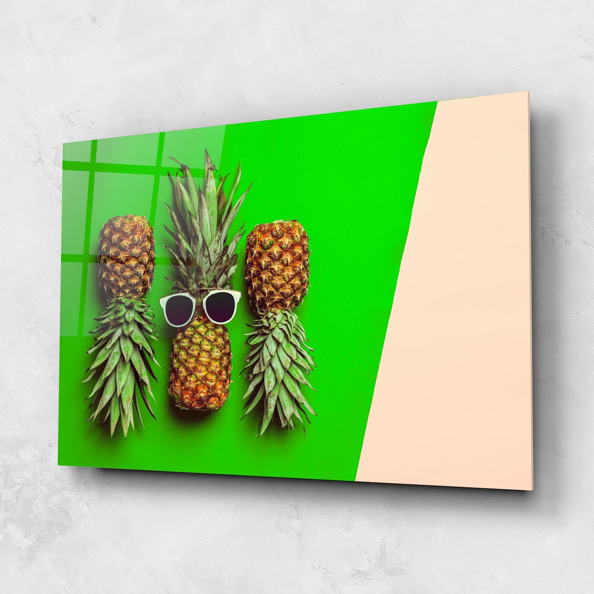 Tablou Sticla Green Pineapple mockup 1
