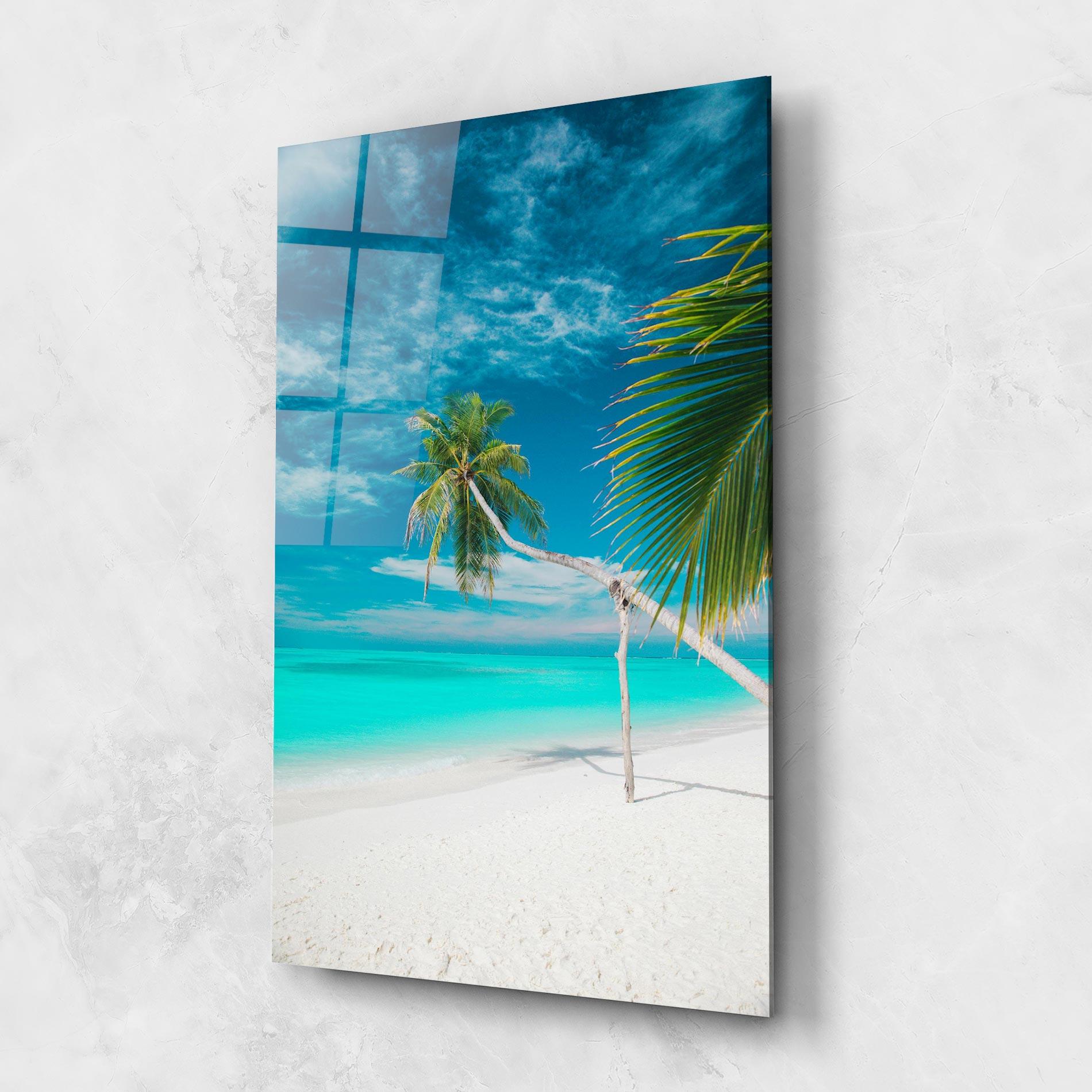Tablou Sticla Day Palm mockup 1