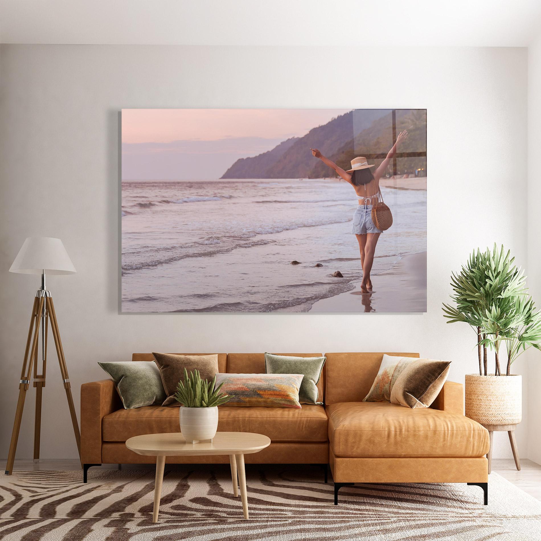 Tablou Sticla Beach Traveler mockup 7