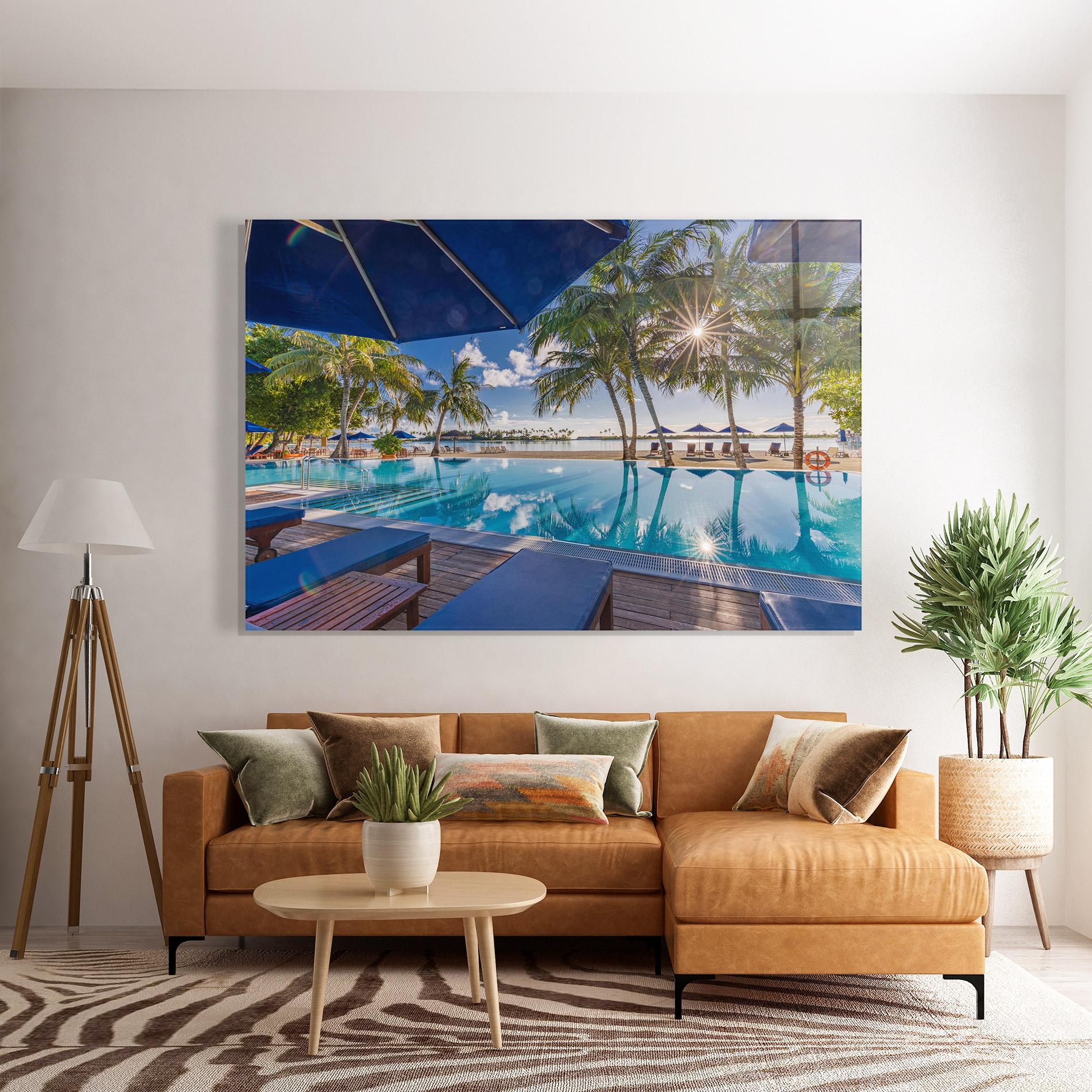 Tablou Sticla Fantastic Summer Mood mockup 7