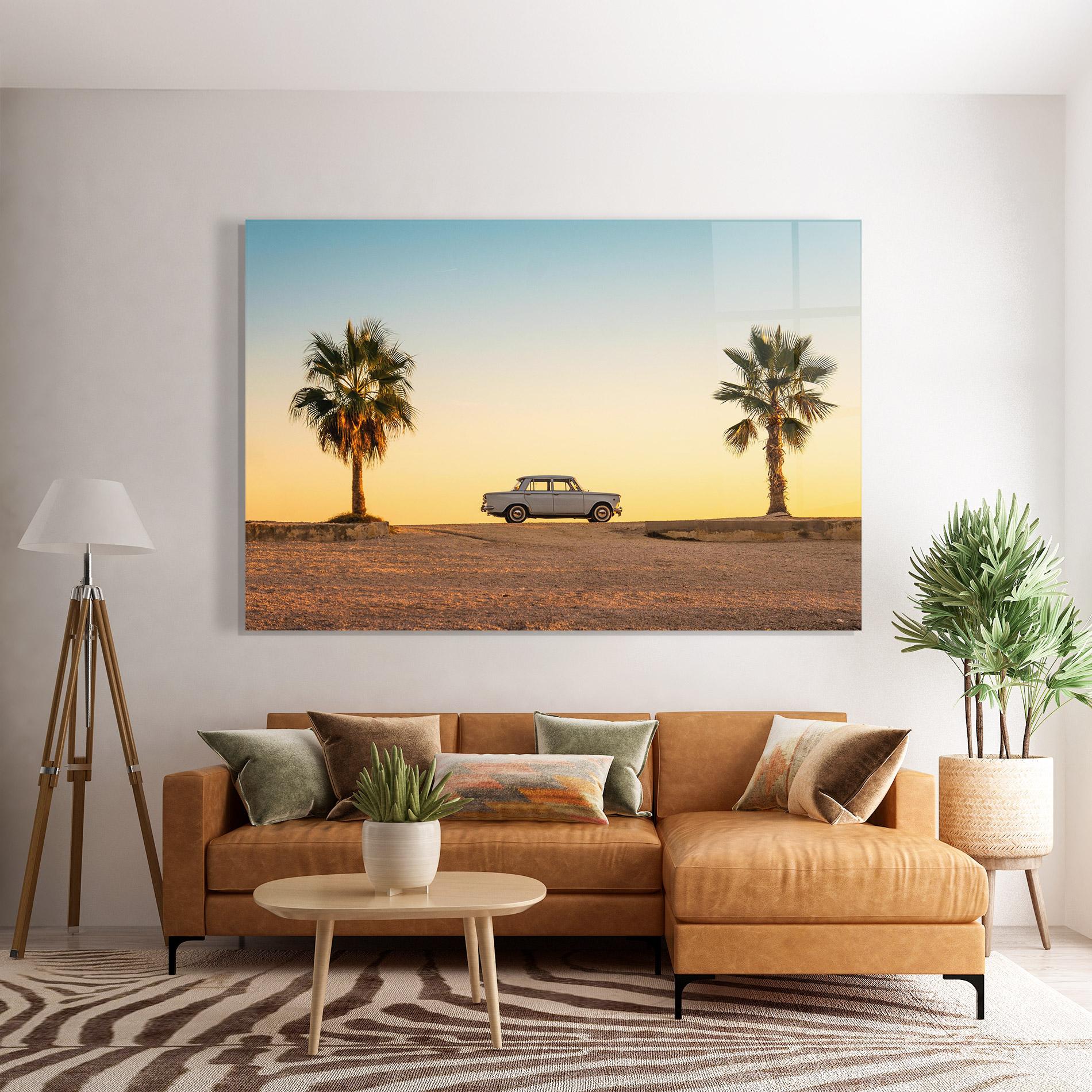 Tablou Sticla Summer Car mockup 7