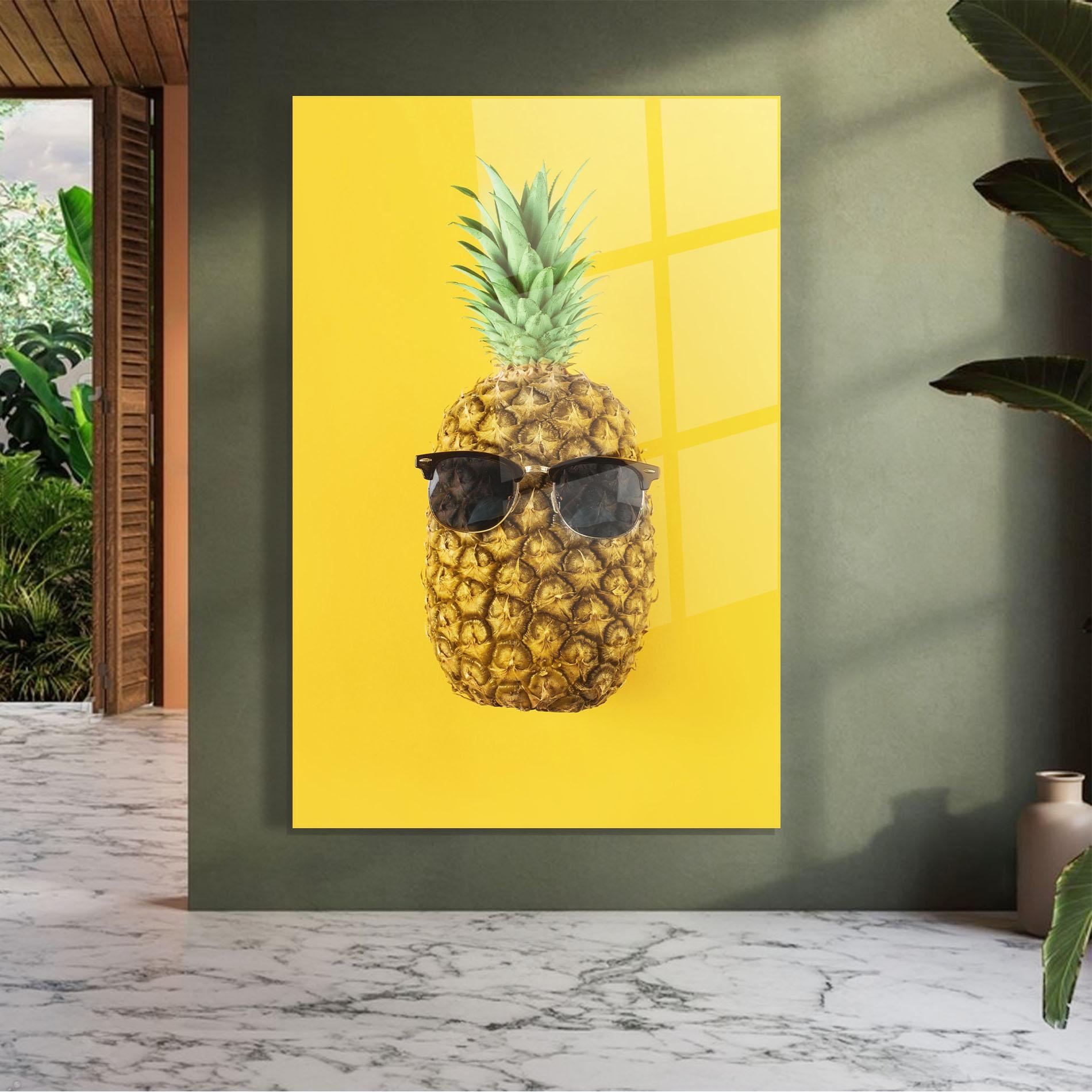 Tablou Sticla Fresh Pineapple mockup 7
