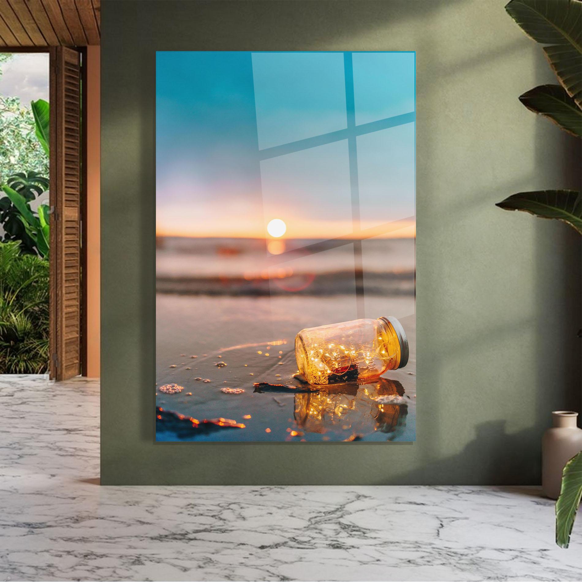 Tablou Sticla Jar With Lights mockup 7