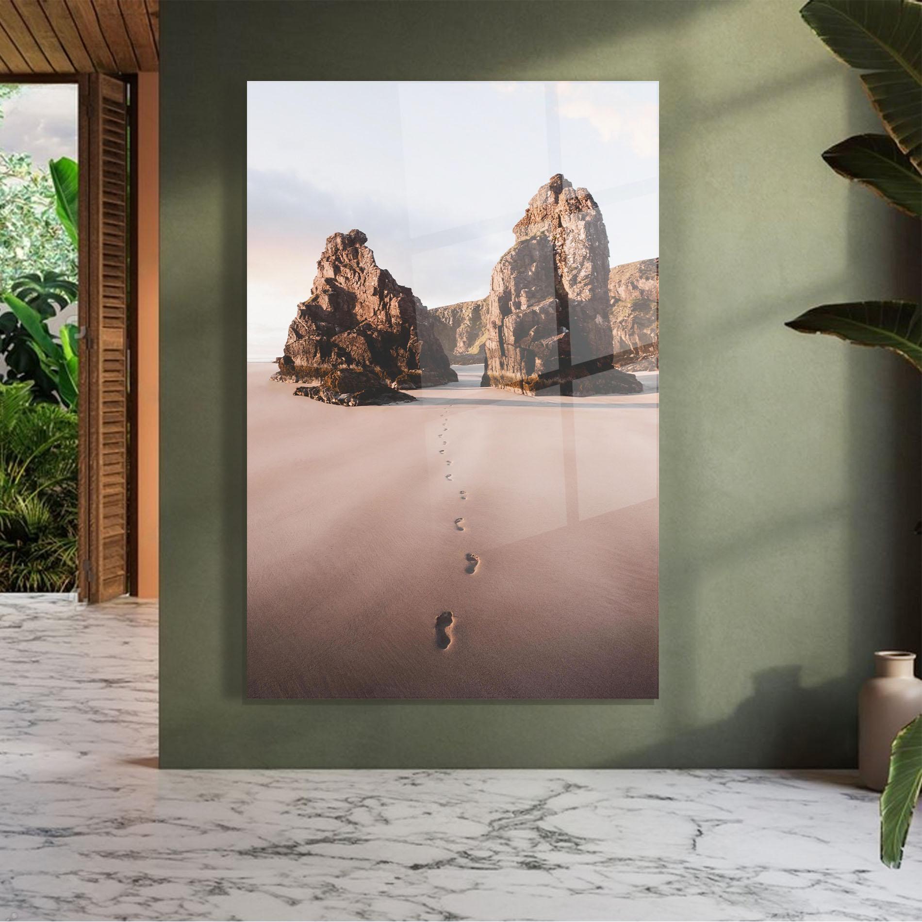 Tablou Sticla Sand Mark mockup 7