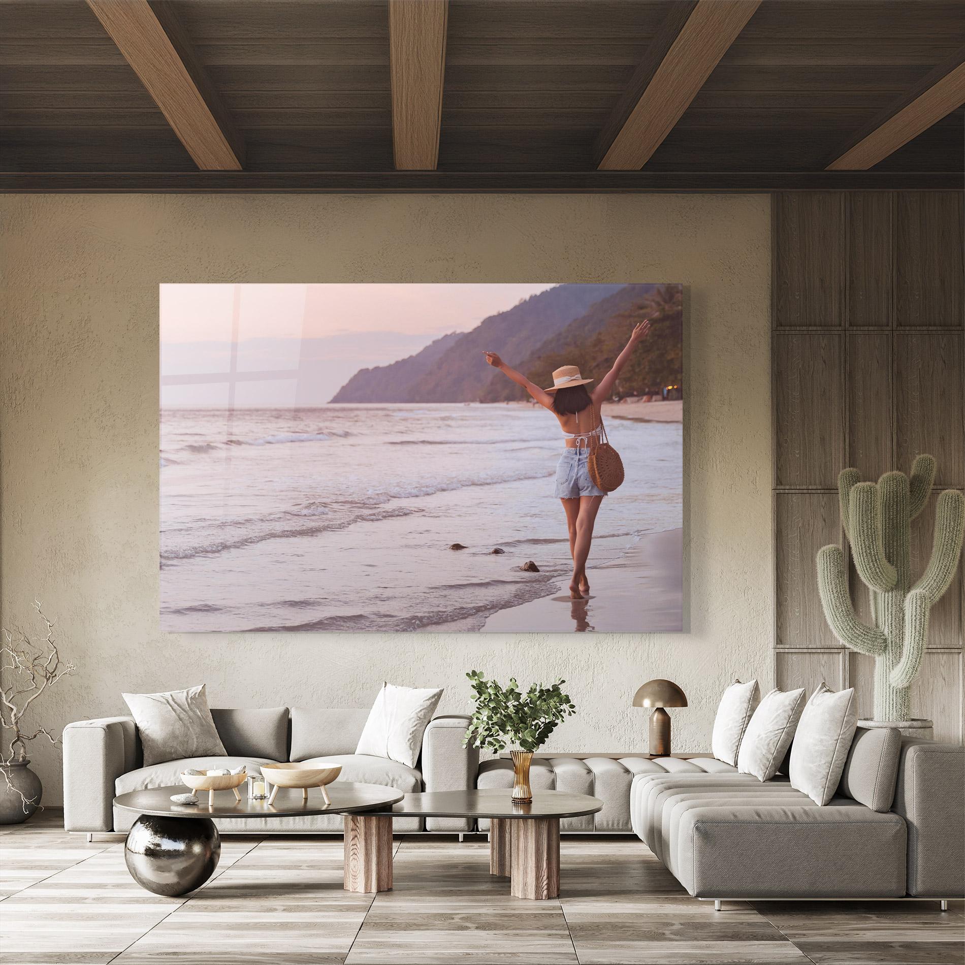 Tablou Sticla Beach Traveler mockup 8