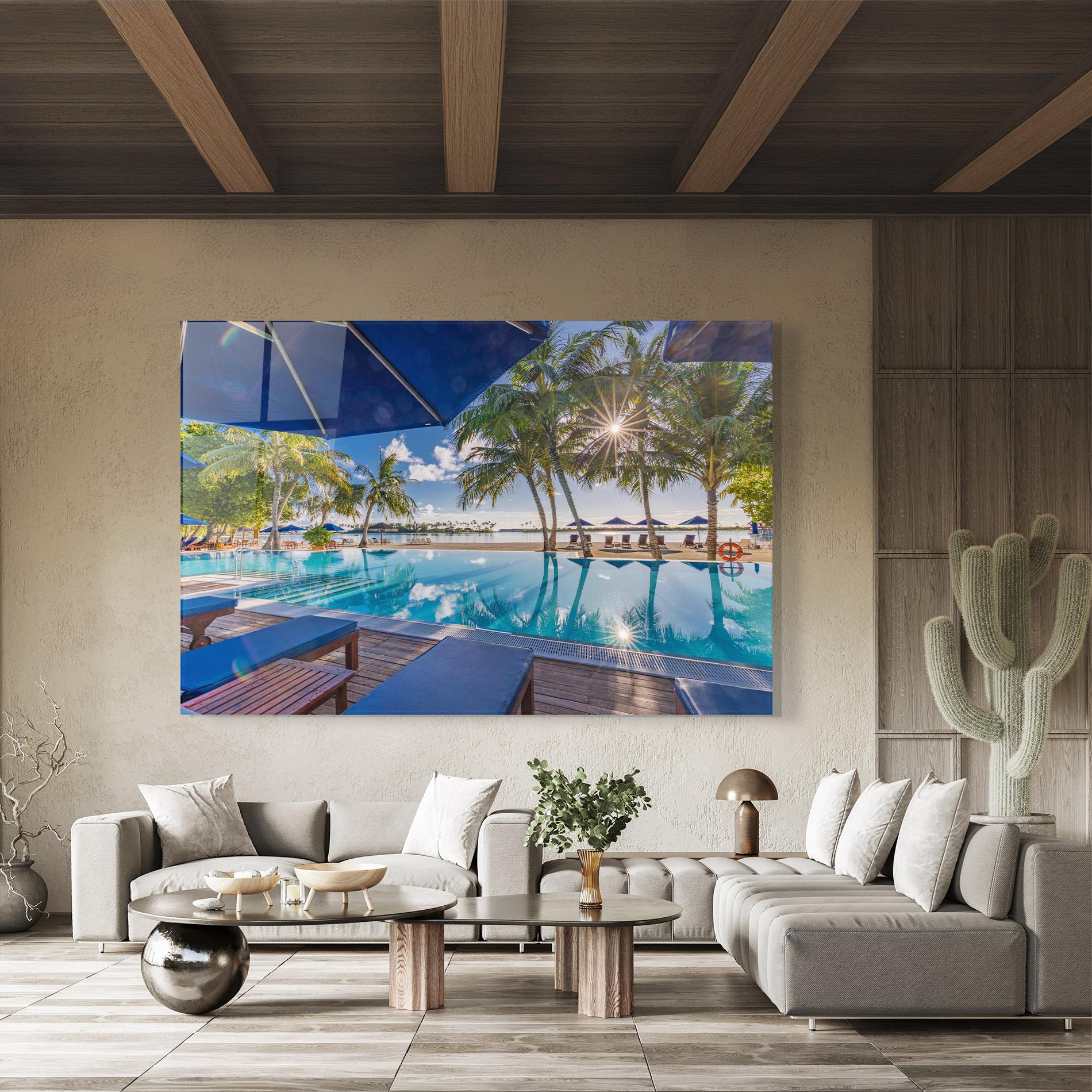 Tablou Sticla Fantastic Summer Mood mockup 8