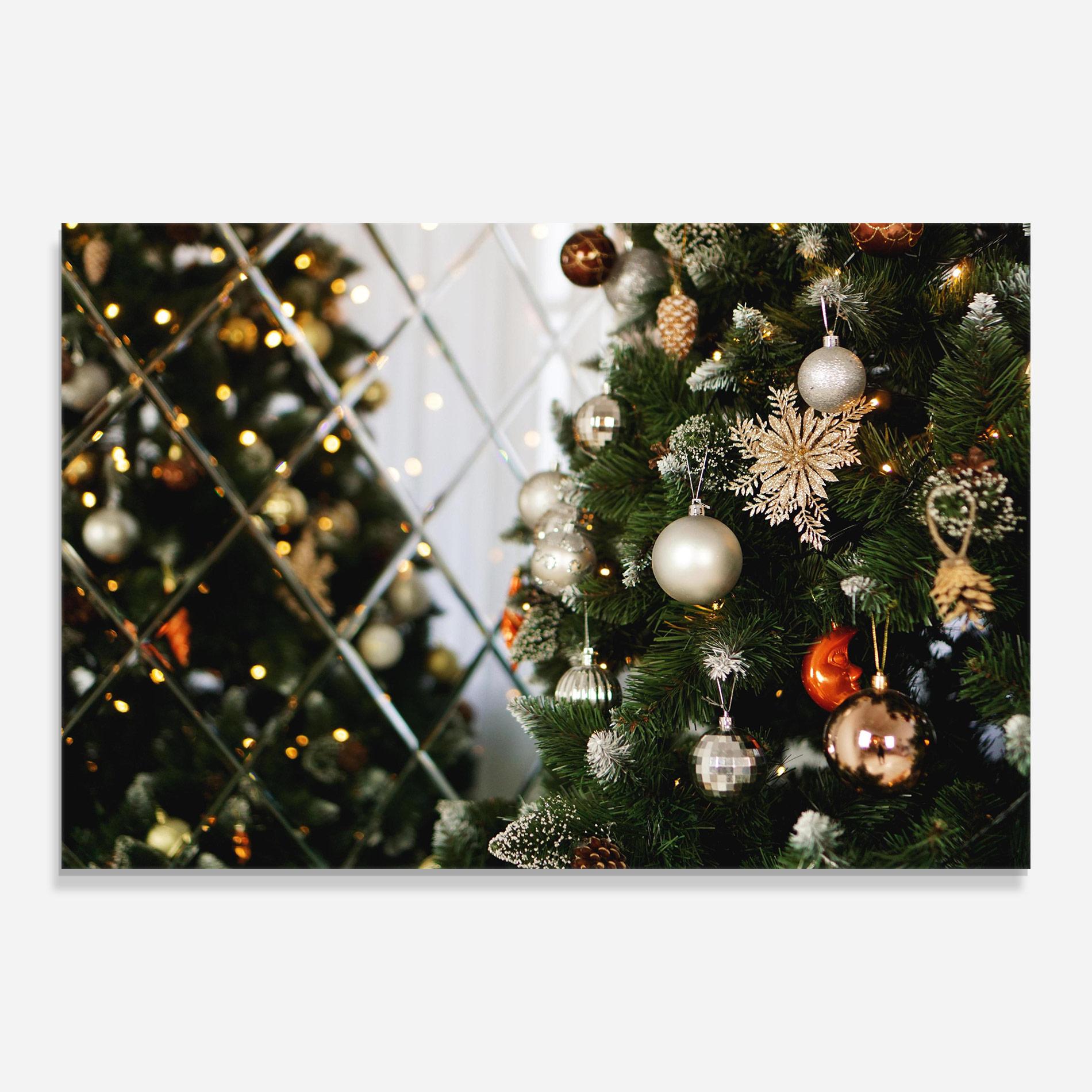 Tablou Sticla Christmas Decor Tree mockup 0