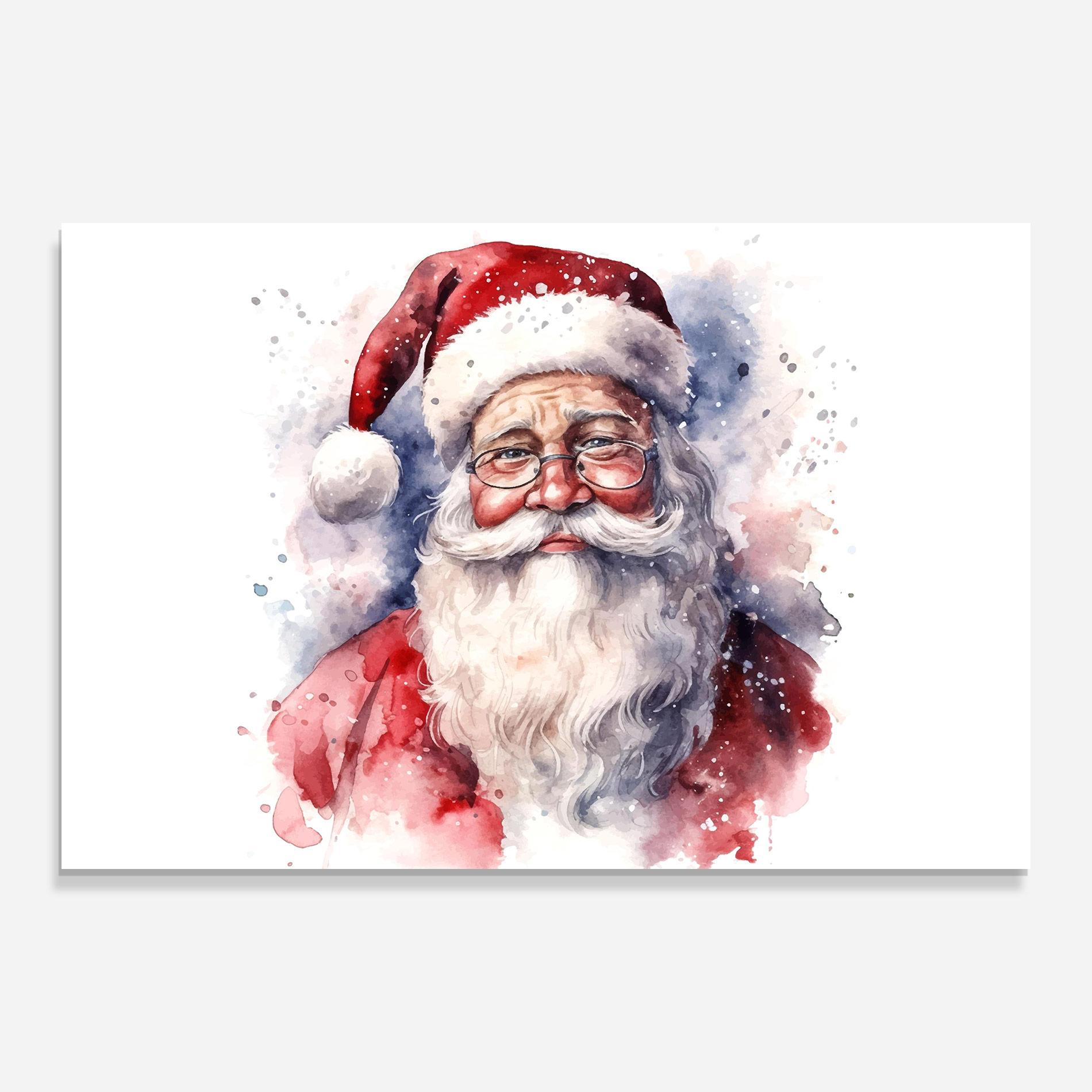 Tablou Sticla Santa Watercolor mockup 0