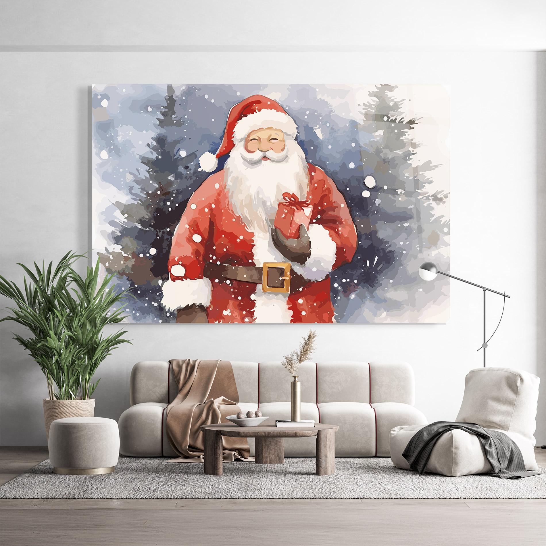 Tablou Sticla Holding Gift mockup 9