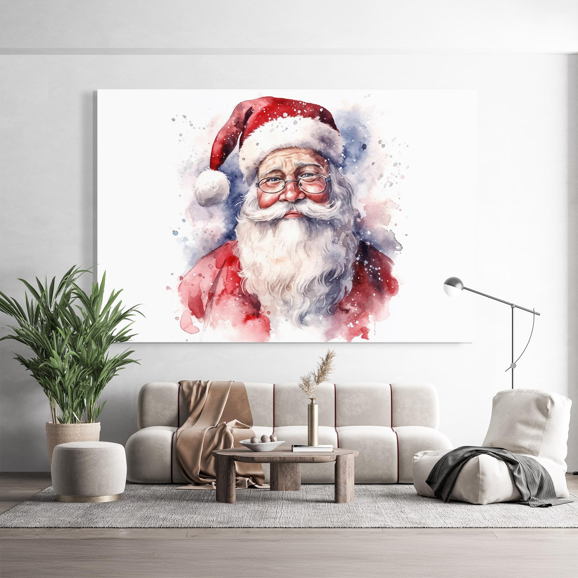 Tablou Sticla Santa Watercolor mockup 9