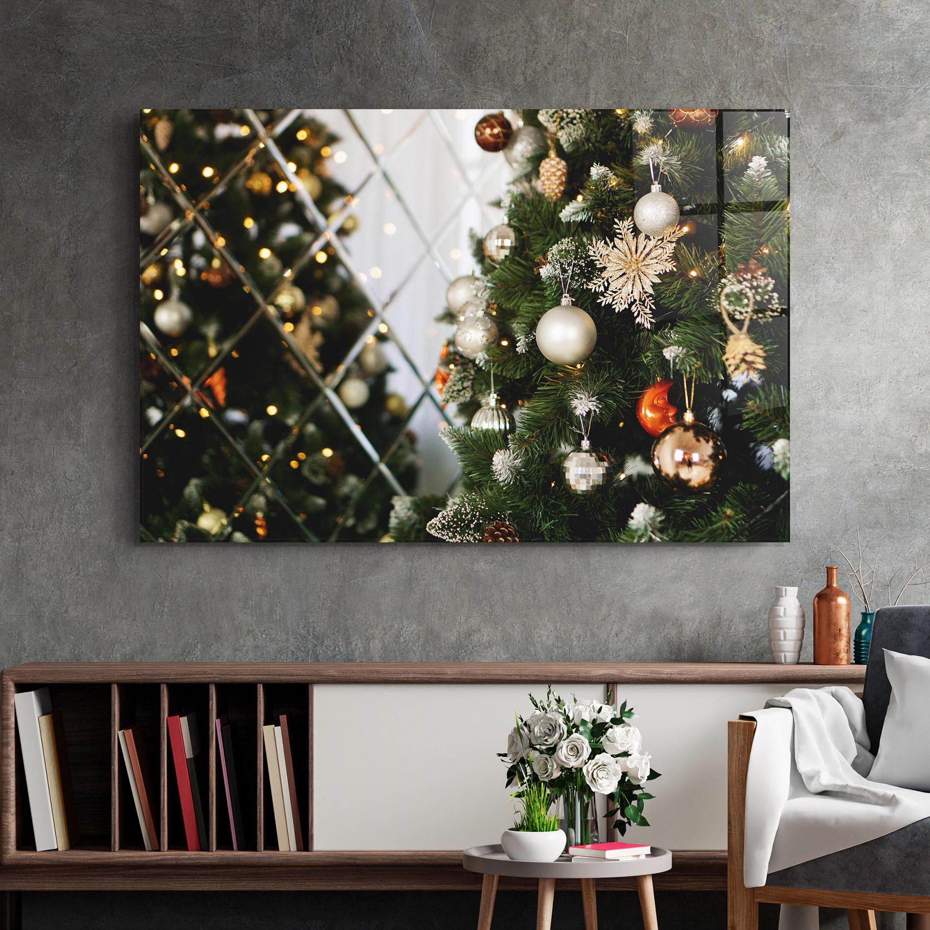 Tablou Sticla Christmas Decor Tree mockup 2