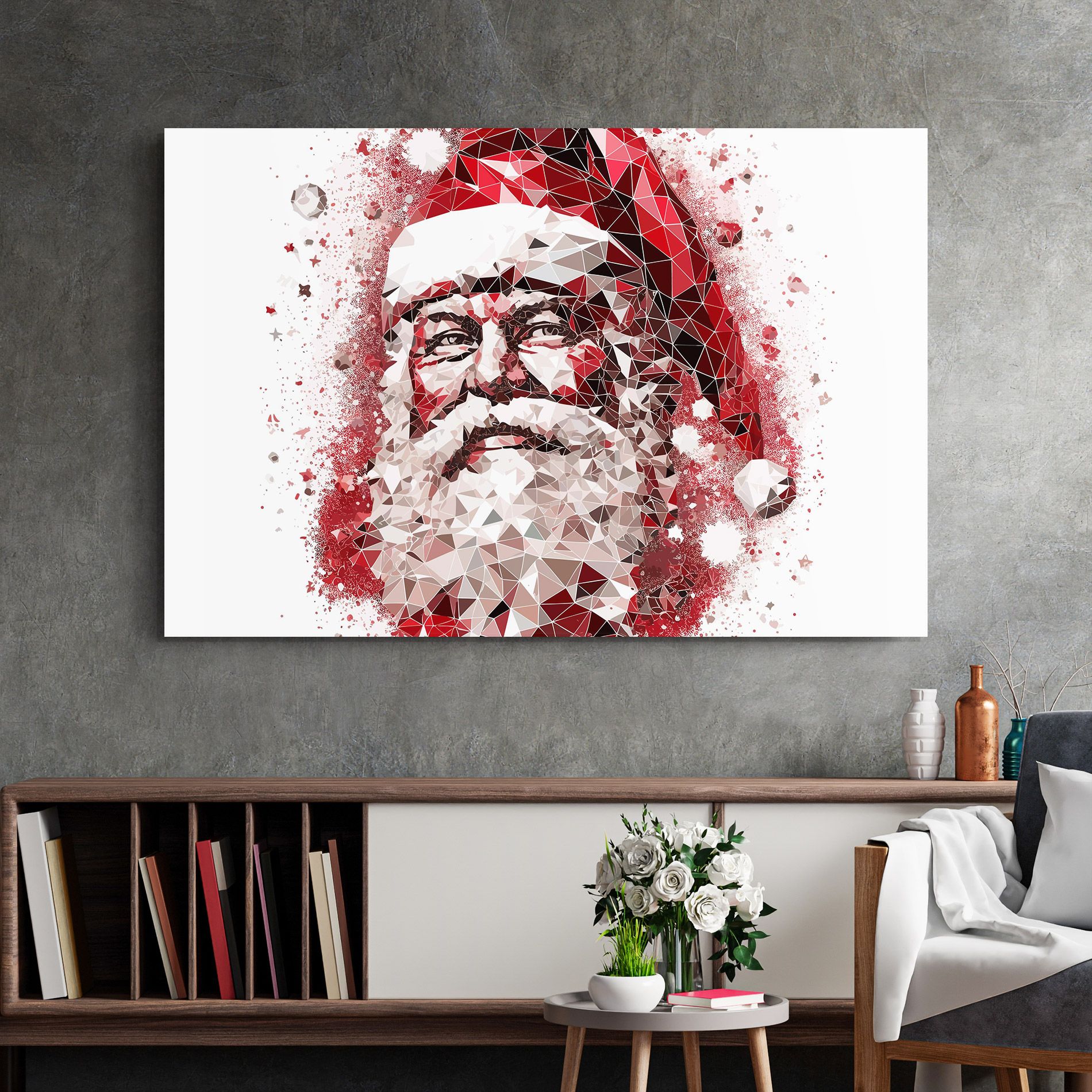 Red Santa Art mockup 2