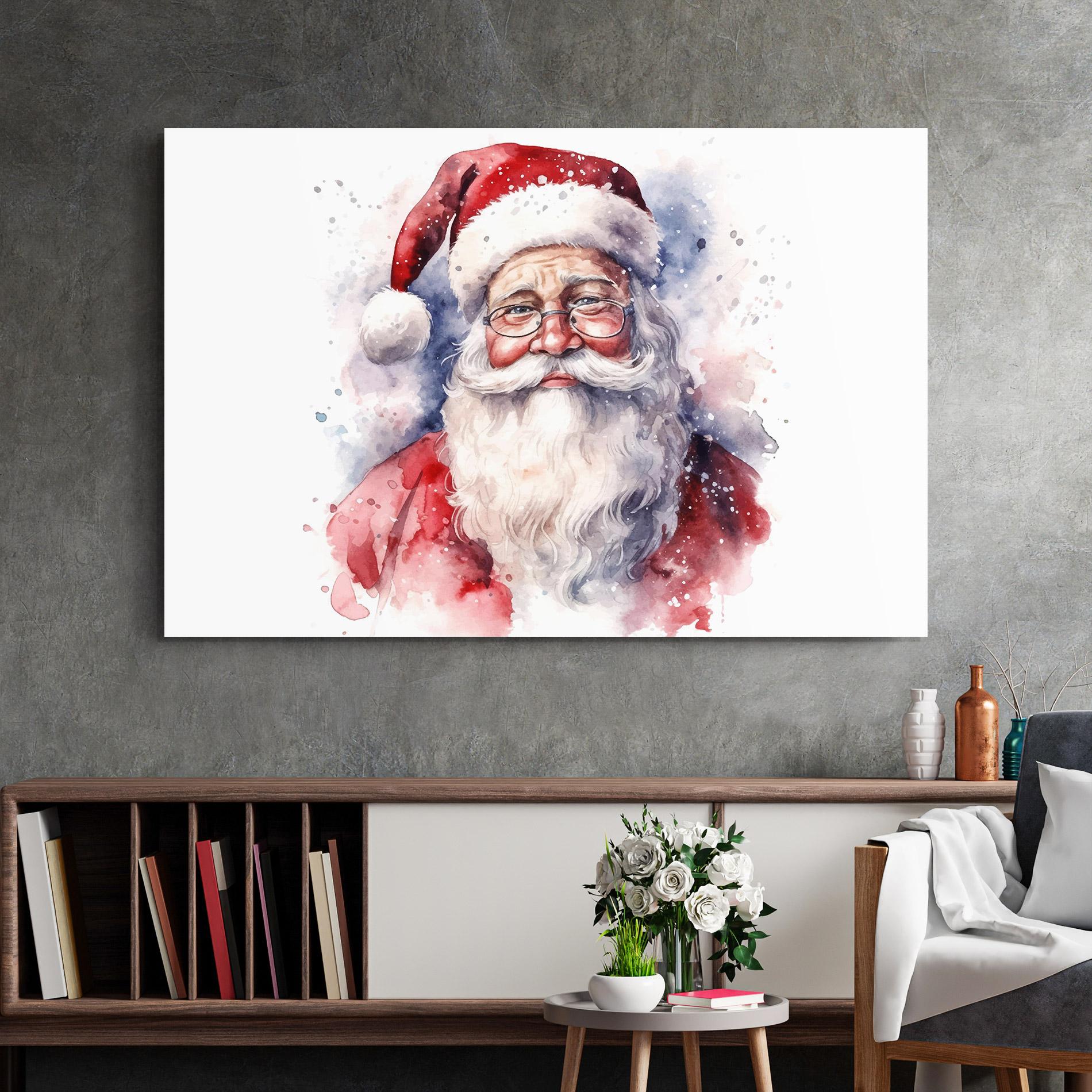 Tablou Sticla Santa Watercolor mockup 2