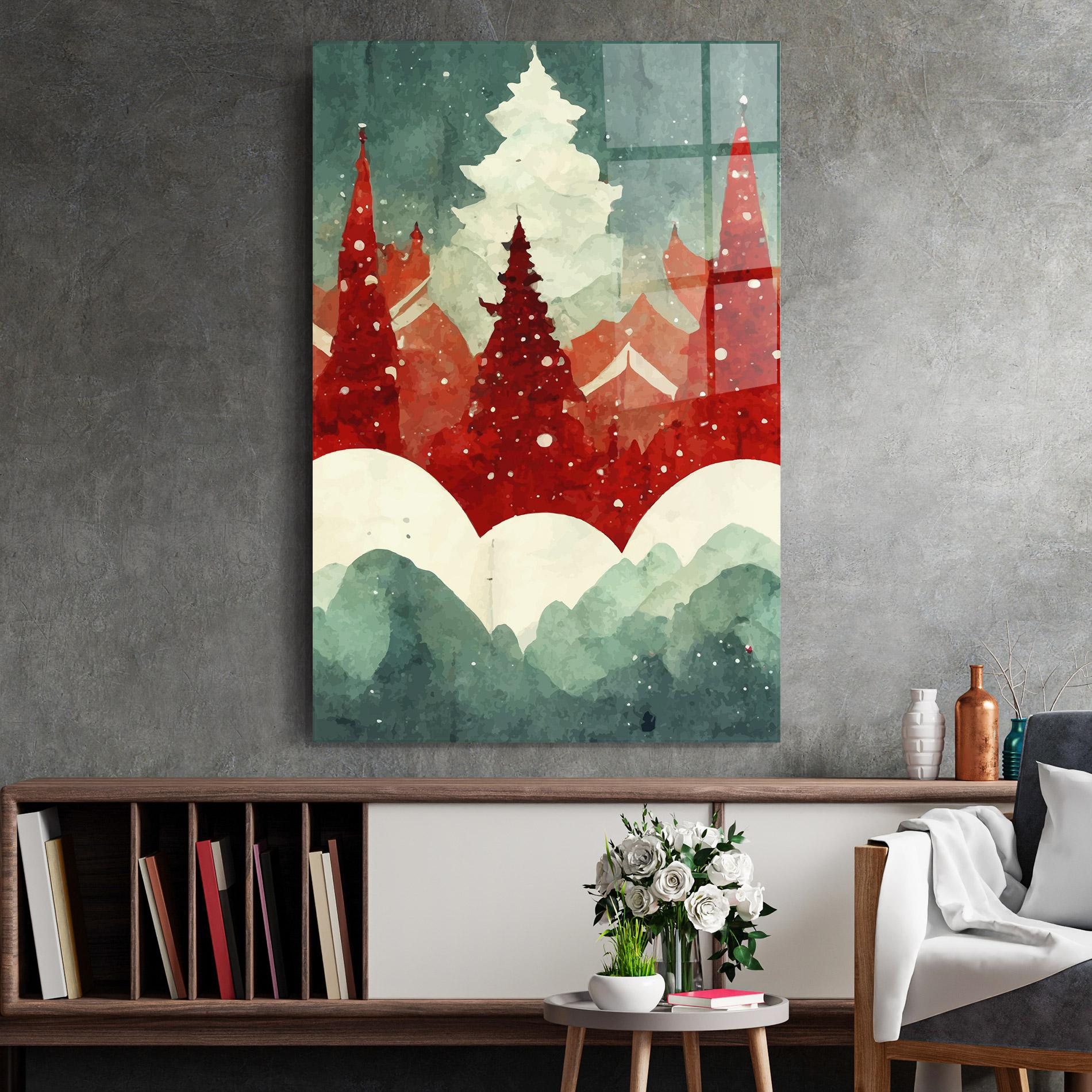 Tablou Sticla Christmas Landscape mockup 2