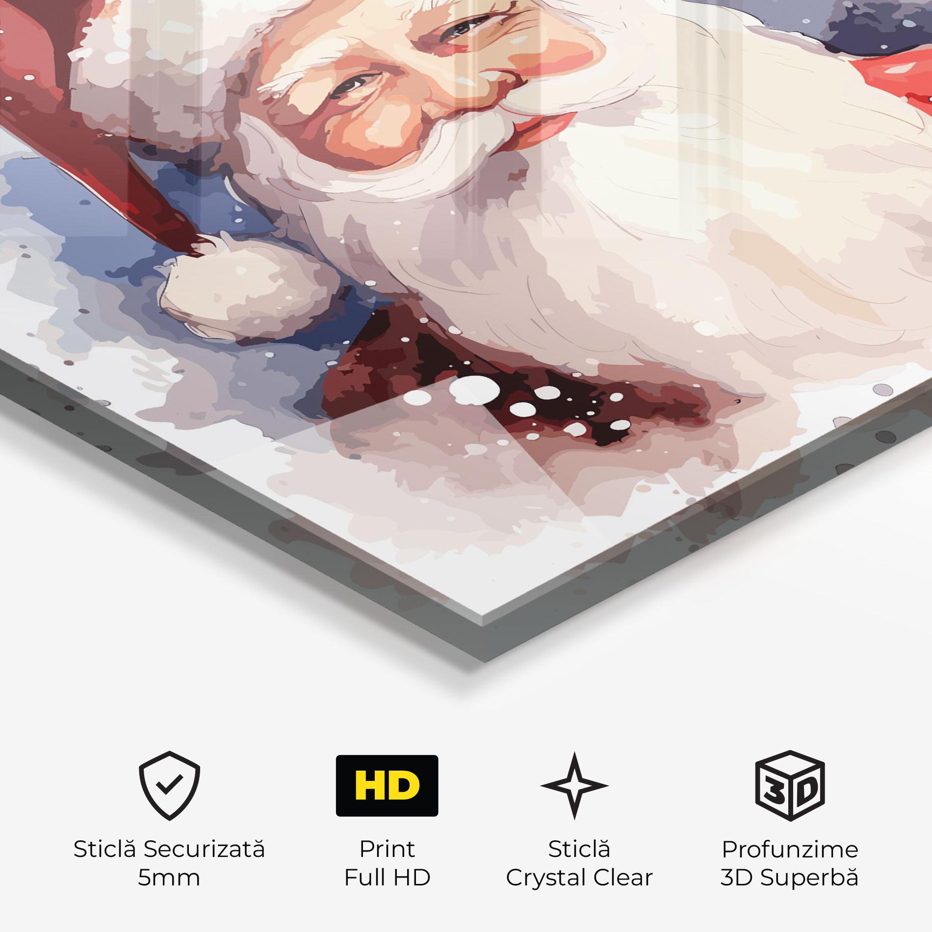 Tablou Sticla Cute Santa mockup 3