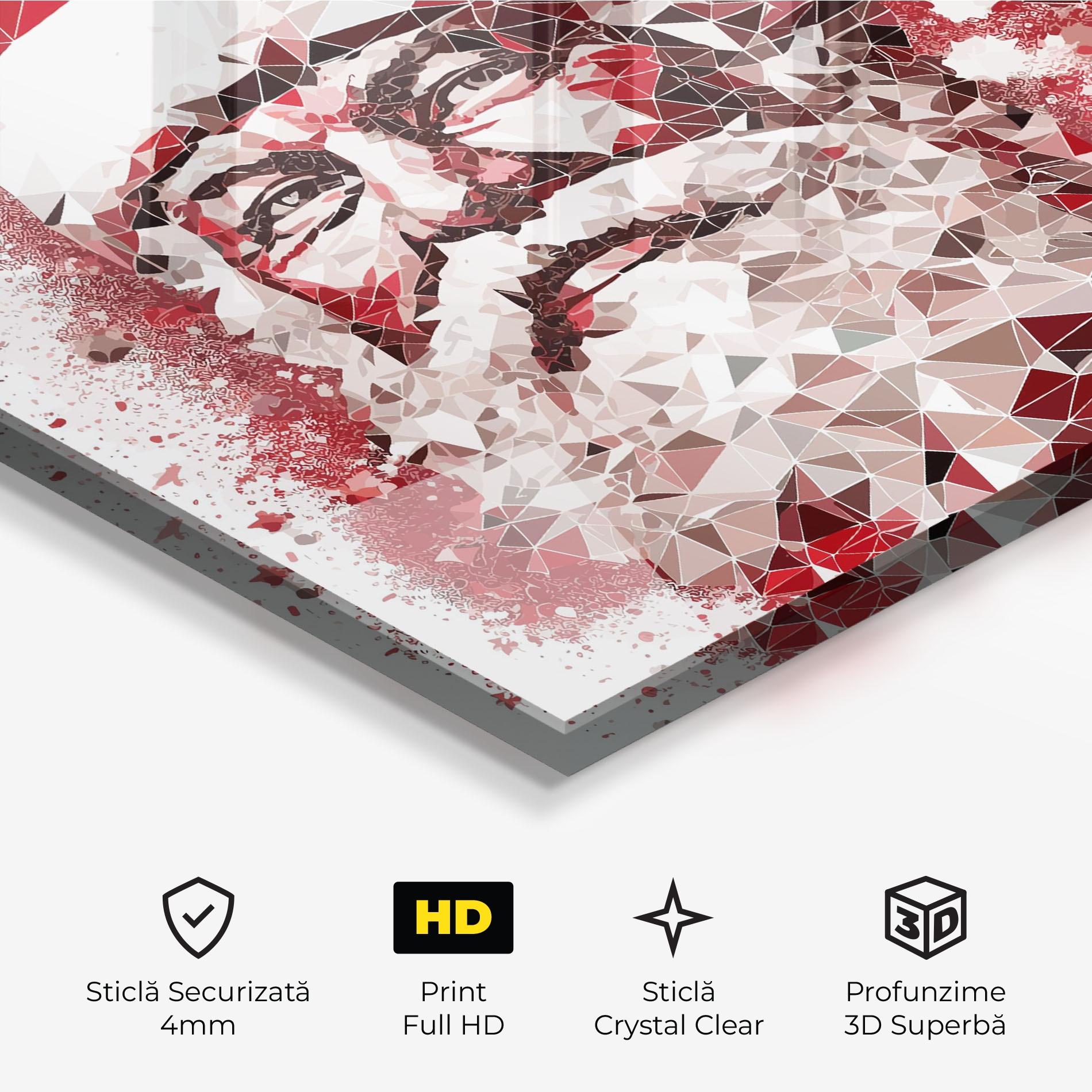 Tablou Sticla Red Santa Art mockup 3
