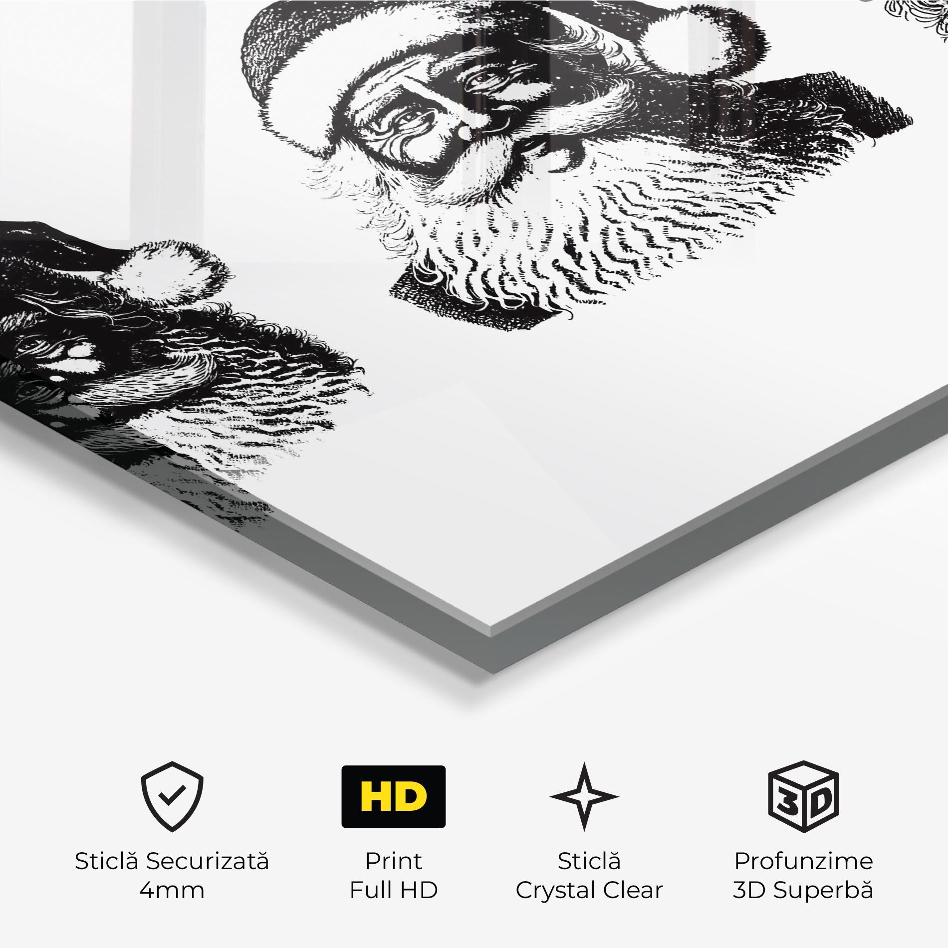 Tablou Sticla Santa Draw mockup 3