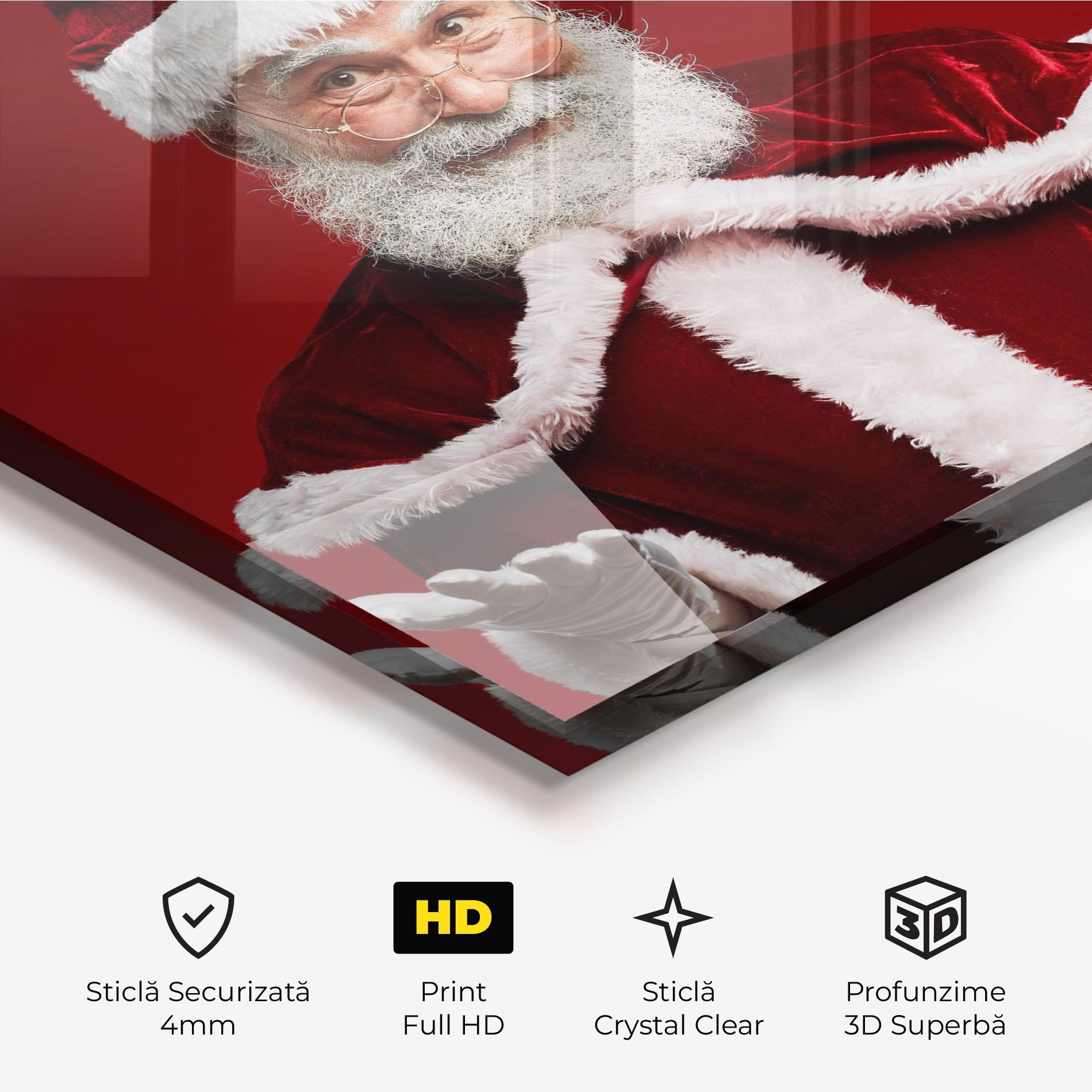 Tablou Sticla Santa Welcoming You mockup 3
